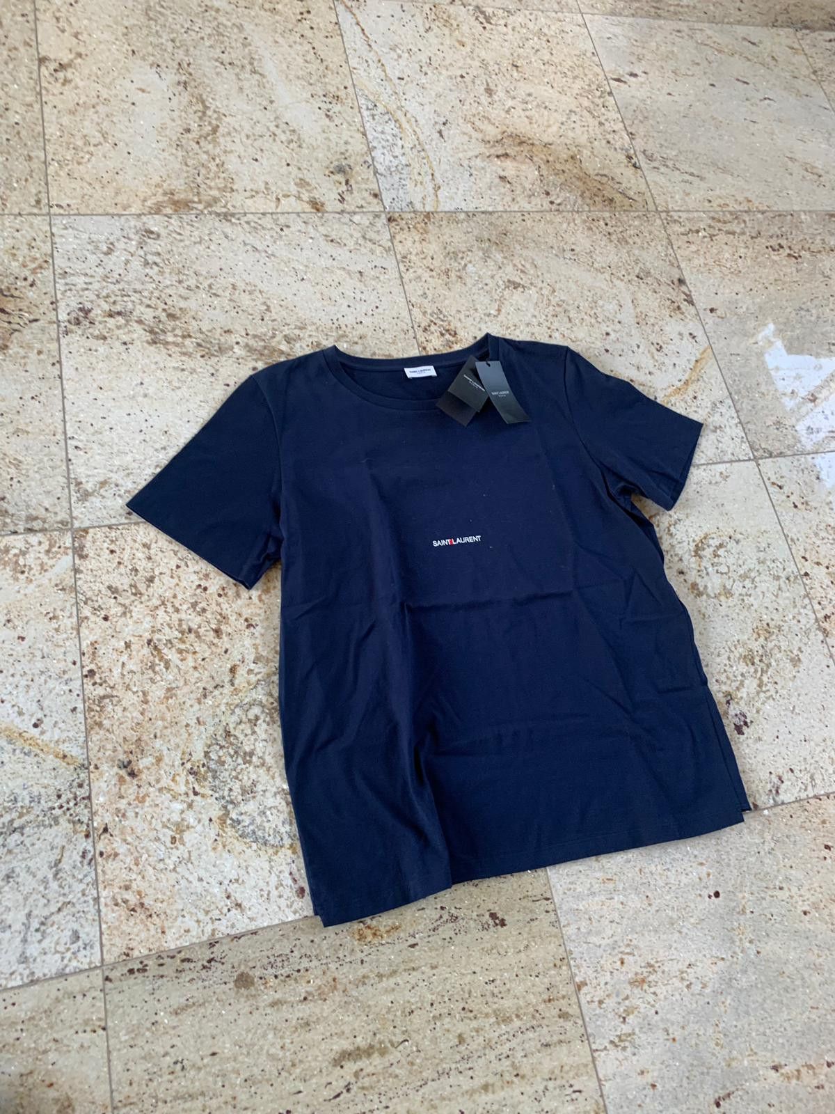 Saint Laurent Paris Logo Jersey Tee in Navy Size US S / EU 44-46 / 1 - 5 Thumbnail
