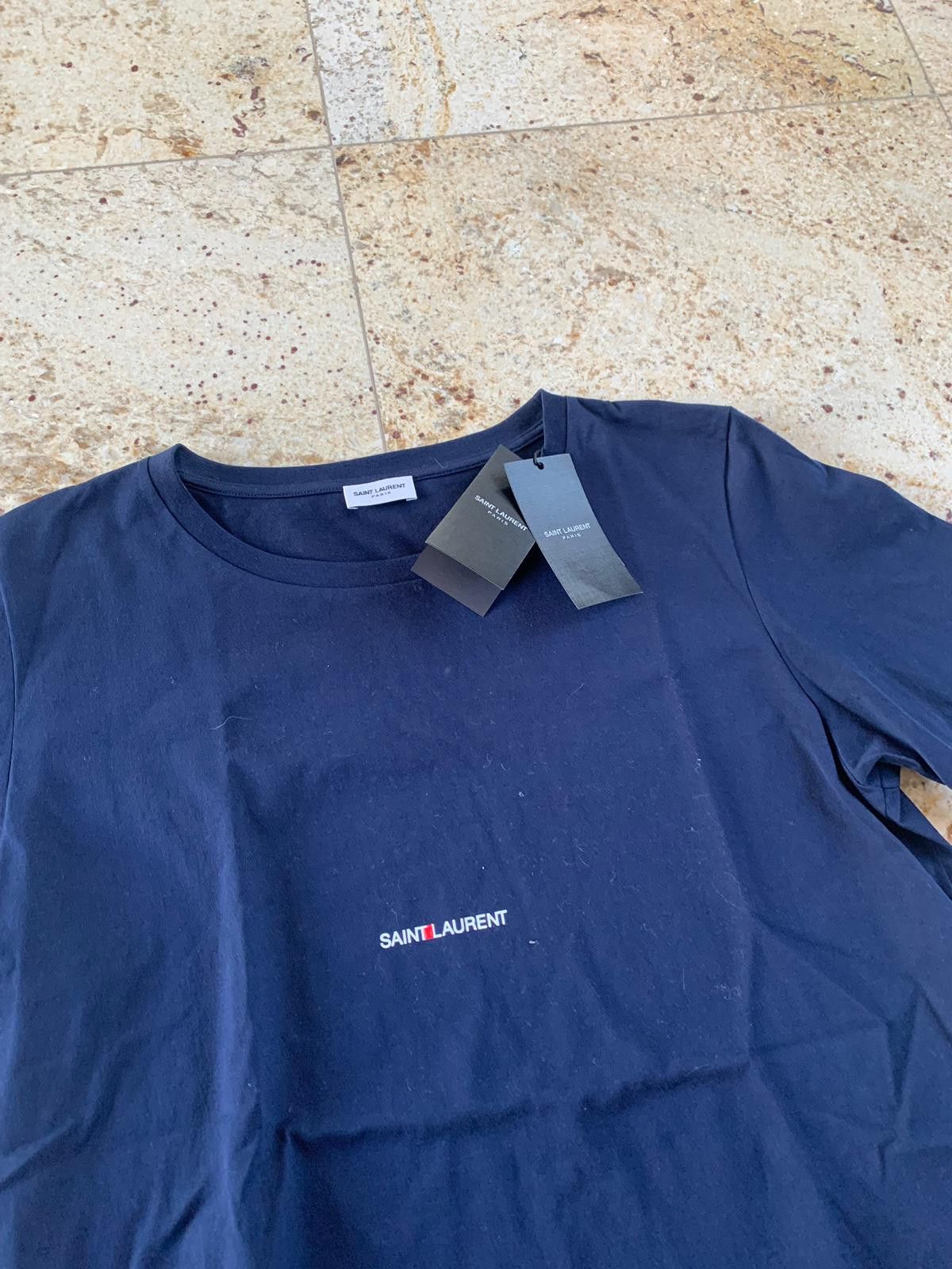 Saint Laurent Paris Logo Jersey Tee in Navy Size US S / EU 44-46 / 1 - 9 Thumbnail