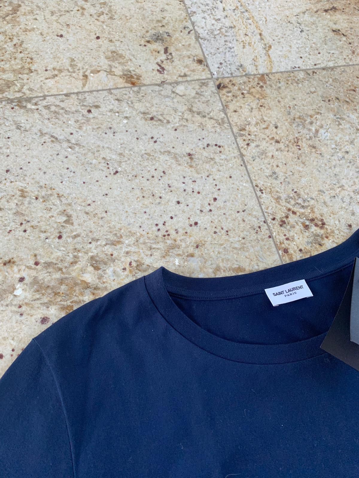 Saint Laurent Paris Logo Jersey Tee in Navy Size US S / EU 44-46 / 1 - 7 Thumbnail