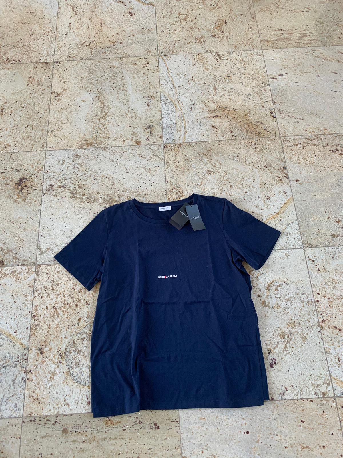 Saint Laurent Paris Logo Jersey Tee in Navy Size US S / EU 44-46 / 1 - 2 Thumbnail
