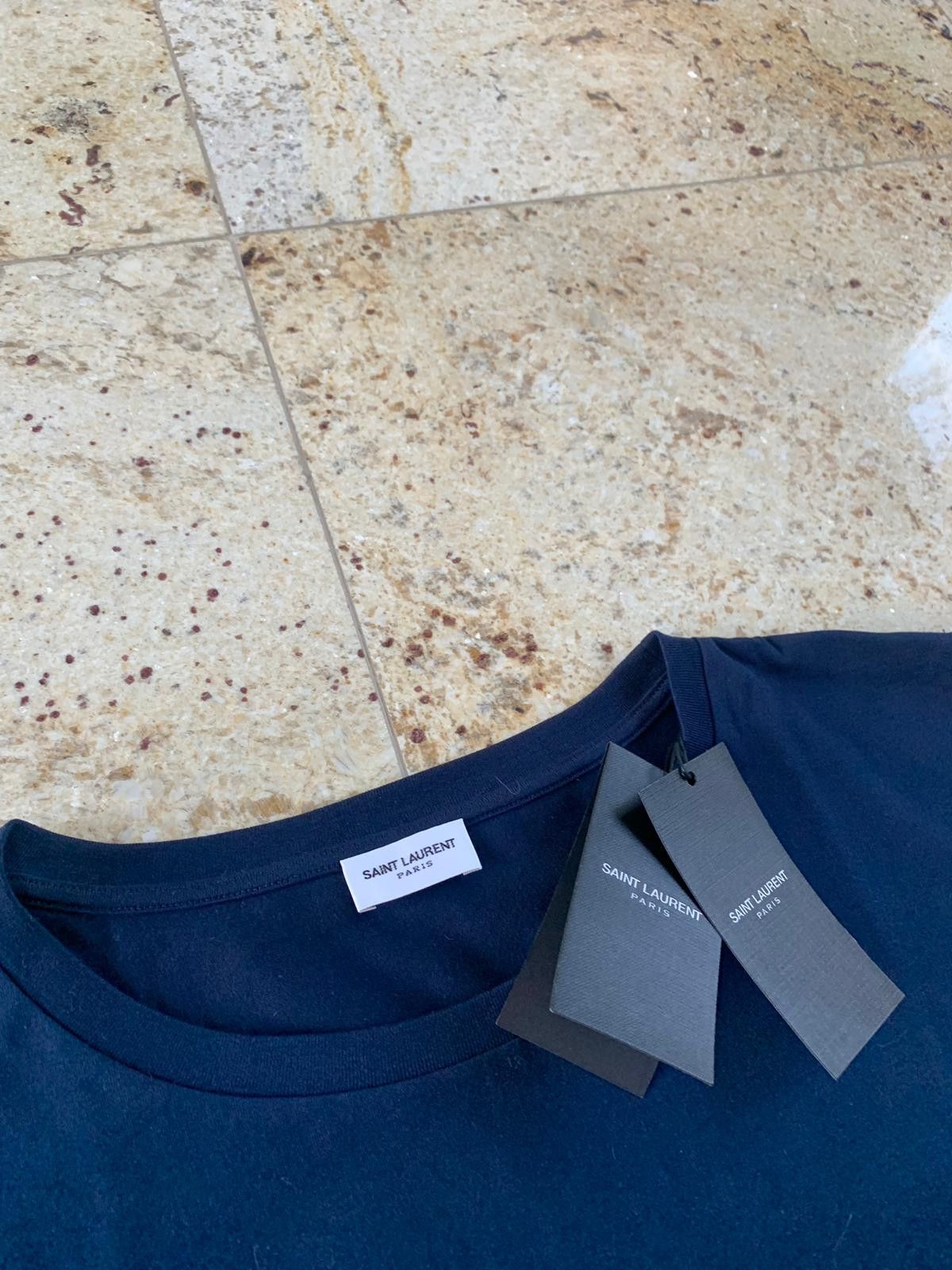 Saint Laurent Paris Logo Jersey Tee in Navy Size US S / EU 44-46 / 1 - 6 Thumbnail