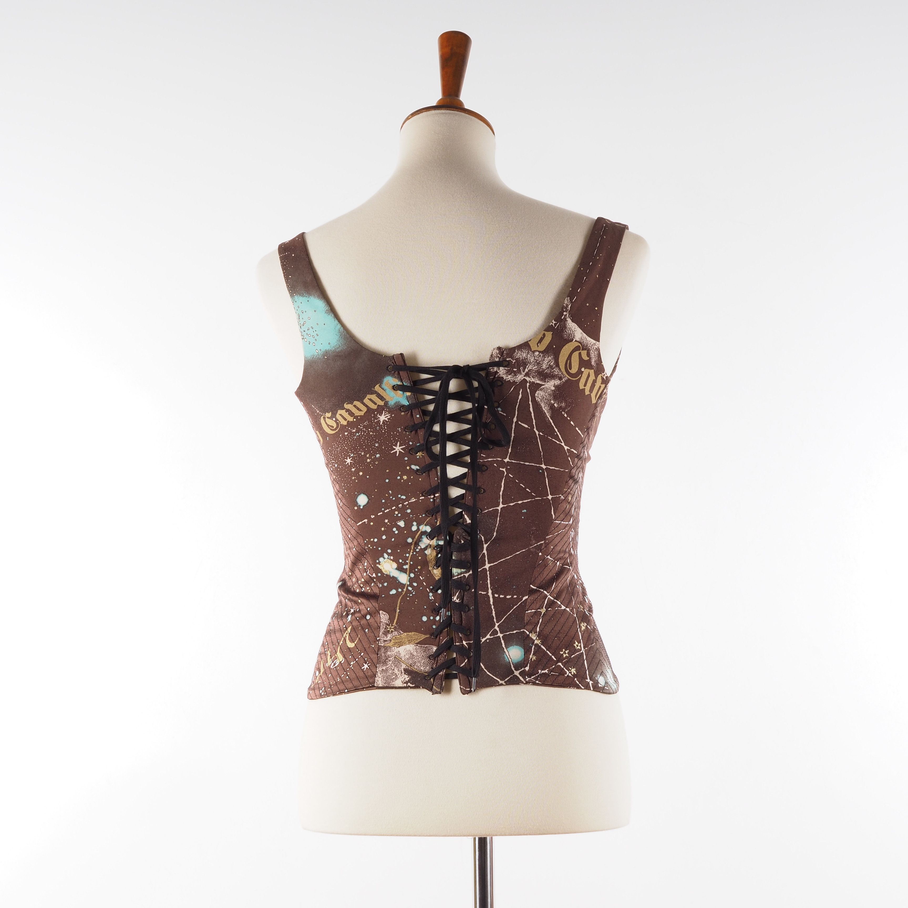 Roberto Cavalli Roberto Cavalli Zodiac Astrology Crop Top Corset 42 S Small Size S / US 4 / IT 40 - 17 Thumbnail