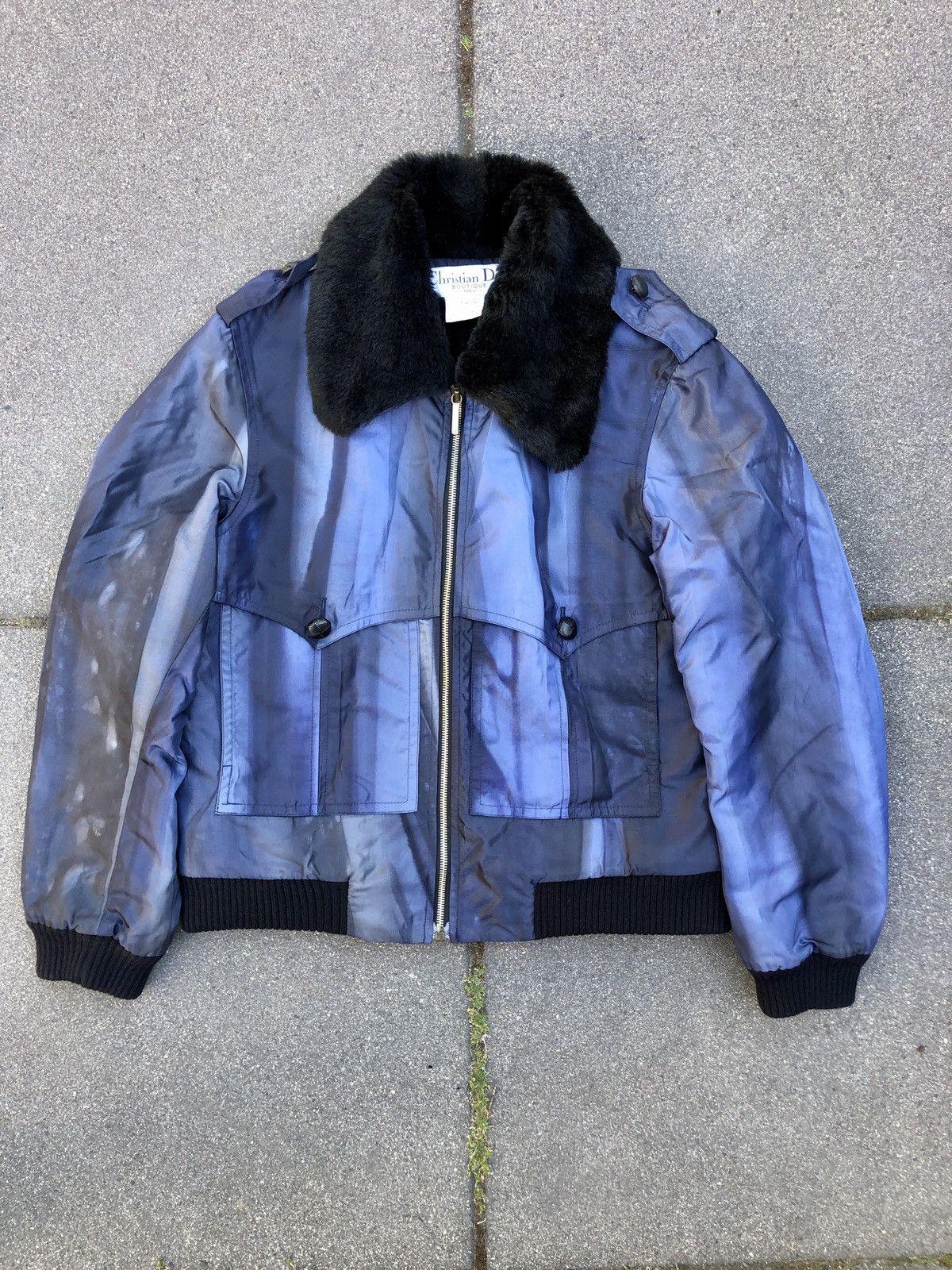 Dior × John Galliano Fits mens M Aw01 Dior boutique “sun faded” bomber jacket fur Size M / US 6-8 / IT 42-44 - 1 Thumbnail