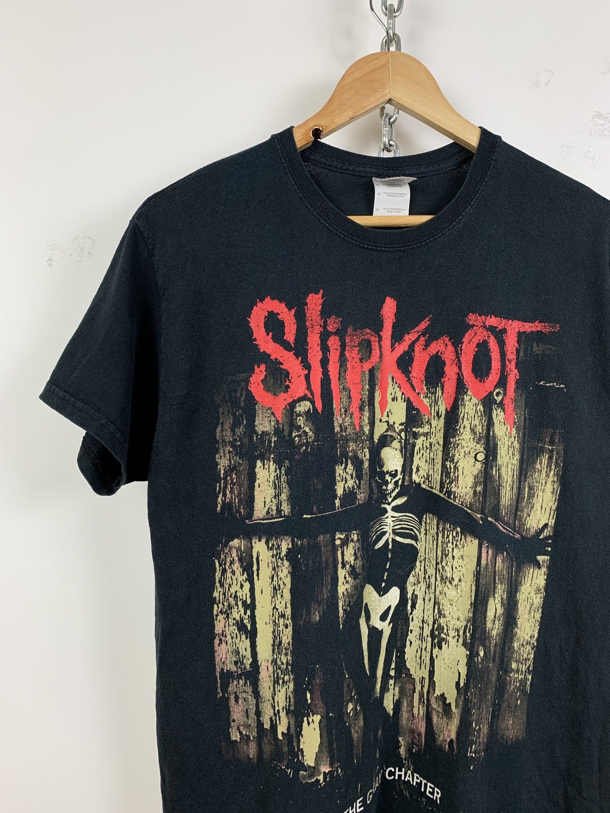 Band Tees 2014 Vintage Slipknot 5 The Grey Chapter Black Band T-Shirt Size US M / EU 48-50 / 2 - 4 Thumbnail