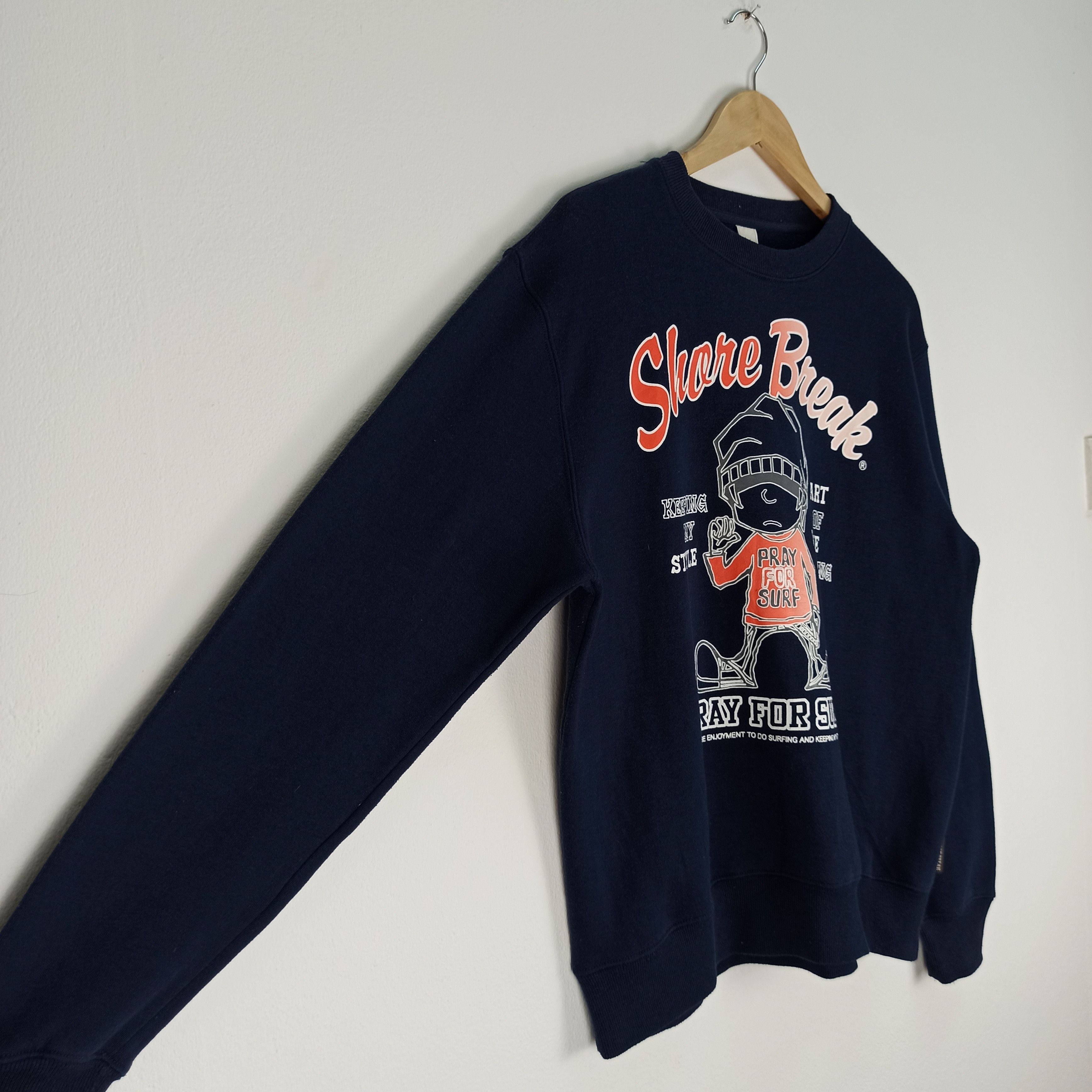 Japanese Brand 🔥Rare🔥 Pray for Surf by Shore Break Sweatshirt Size US L / EU 52-54 / 3 - 3 Thumbnail