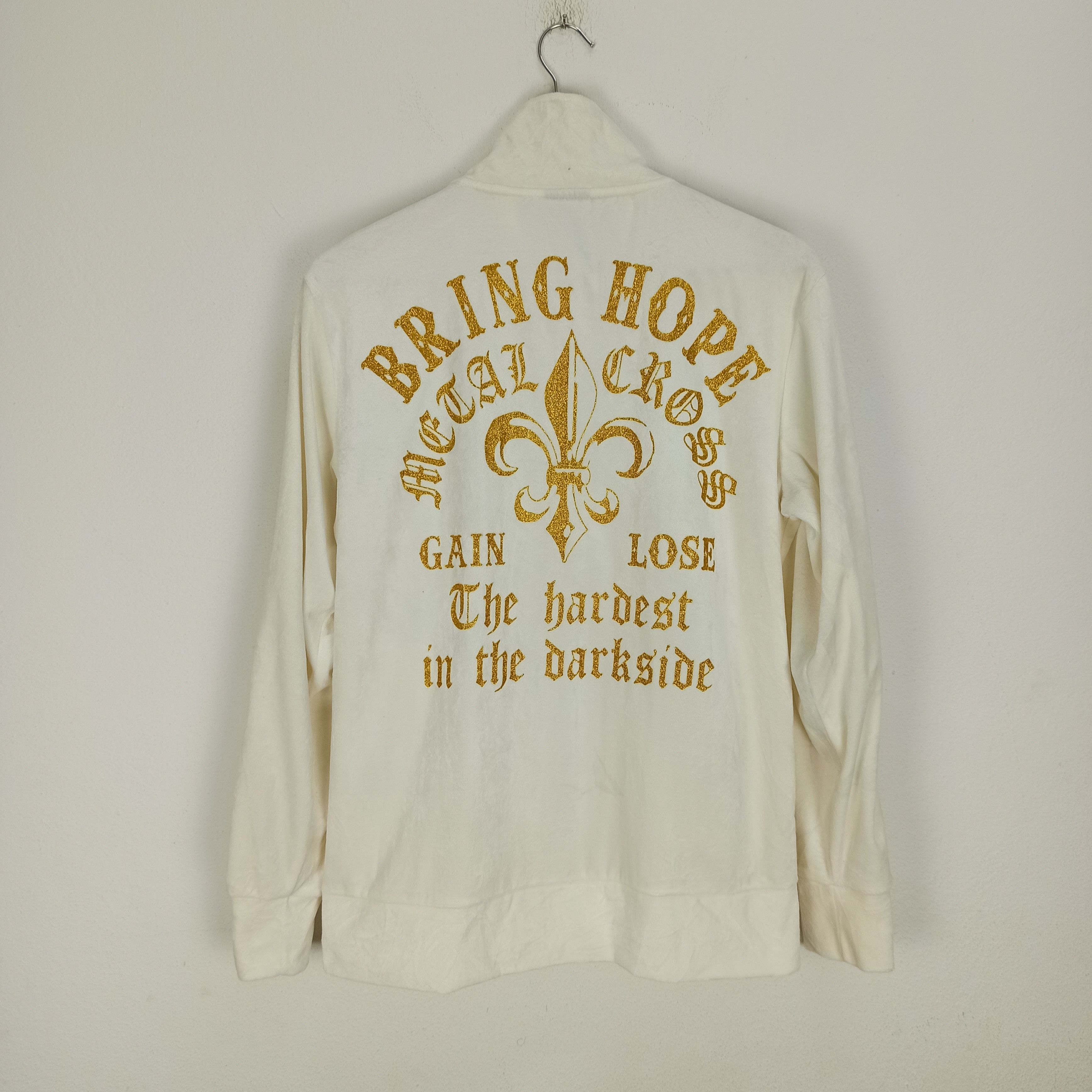 If Six Was Nine Japanese Sweater Bring Hope Metal Cross Velvet Size US L / EU 52-54 / 3 - 2 Thumbnail