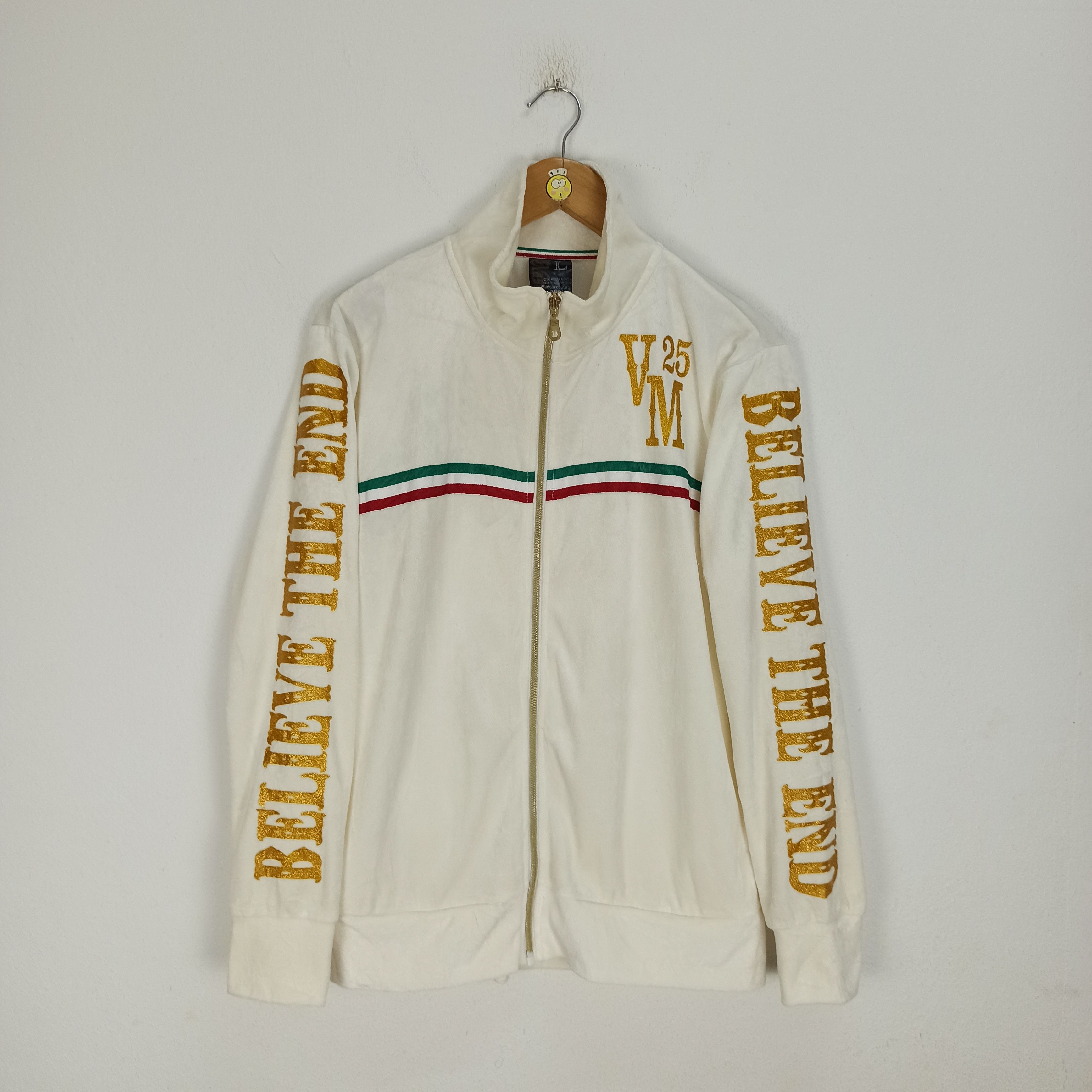 If Six Was Nine Japanese Sweater Bring Hope Metal Cross Velvet Size US L / EU 52-54 / 3 - 1 Thumbnail
