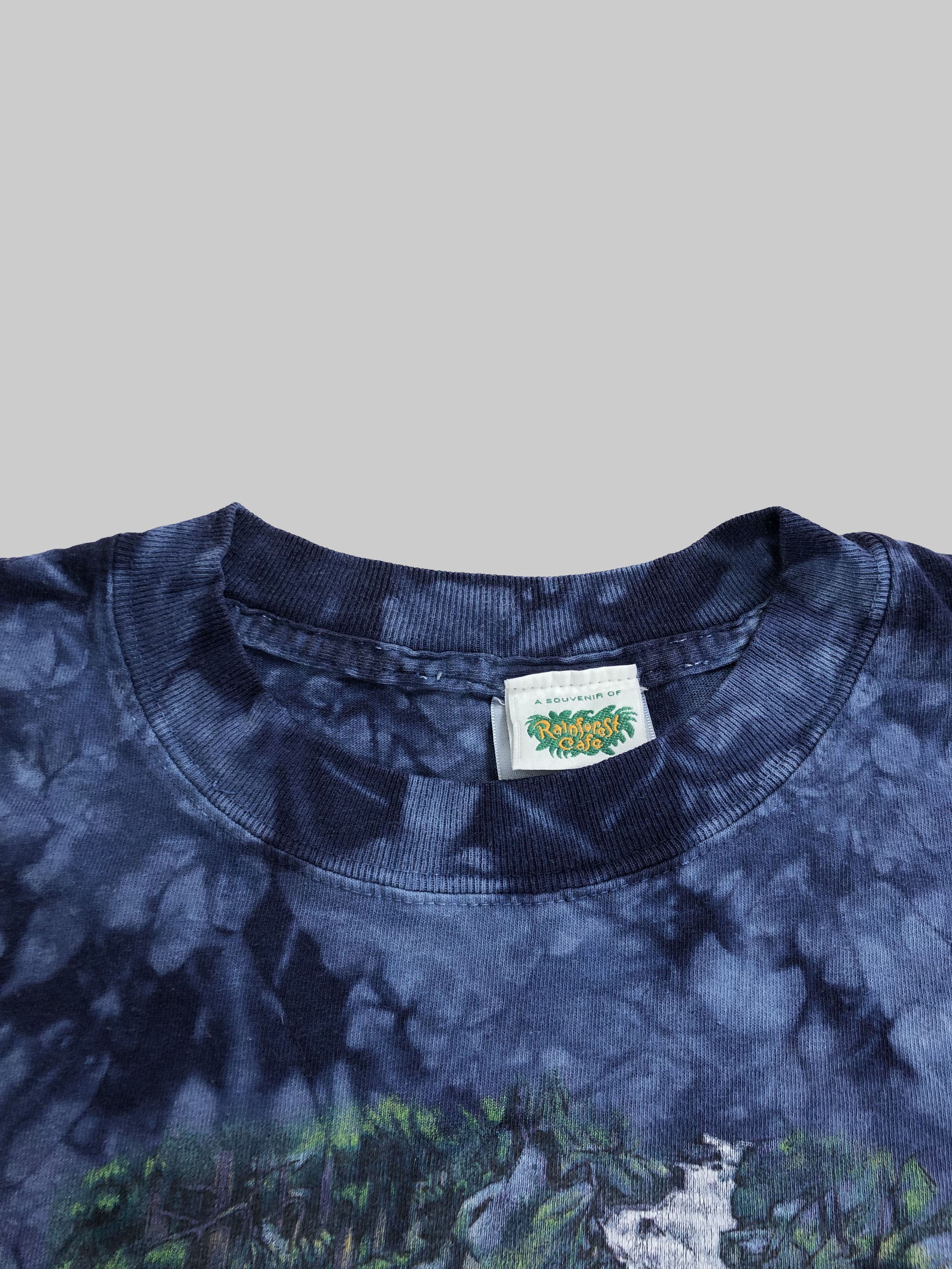 Vintage Vintage 90s Rainforest Cafe Wolf tie dye (Hard Rock Cafe) Size US M / EU 48-50 / 2 - 16 Thumbnail