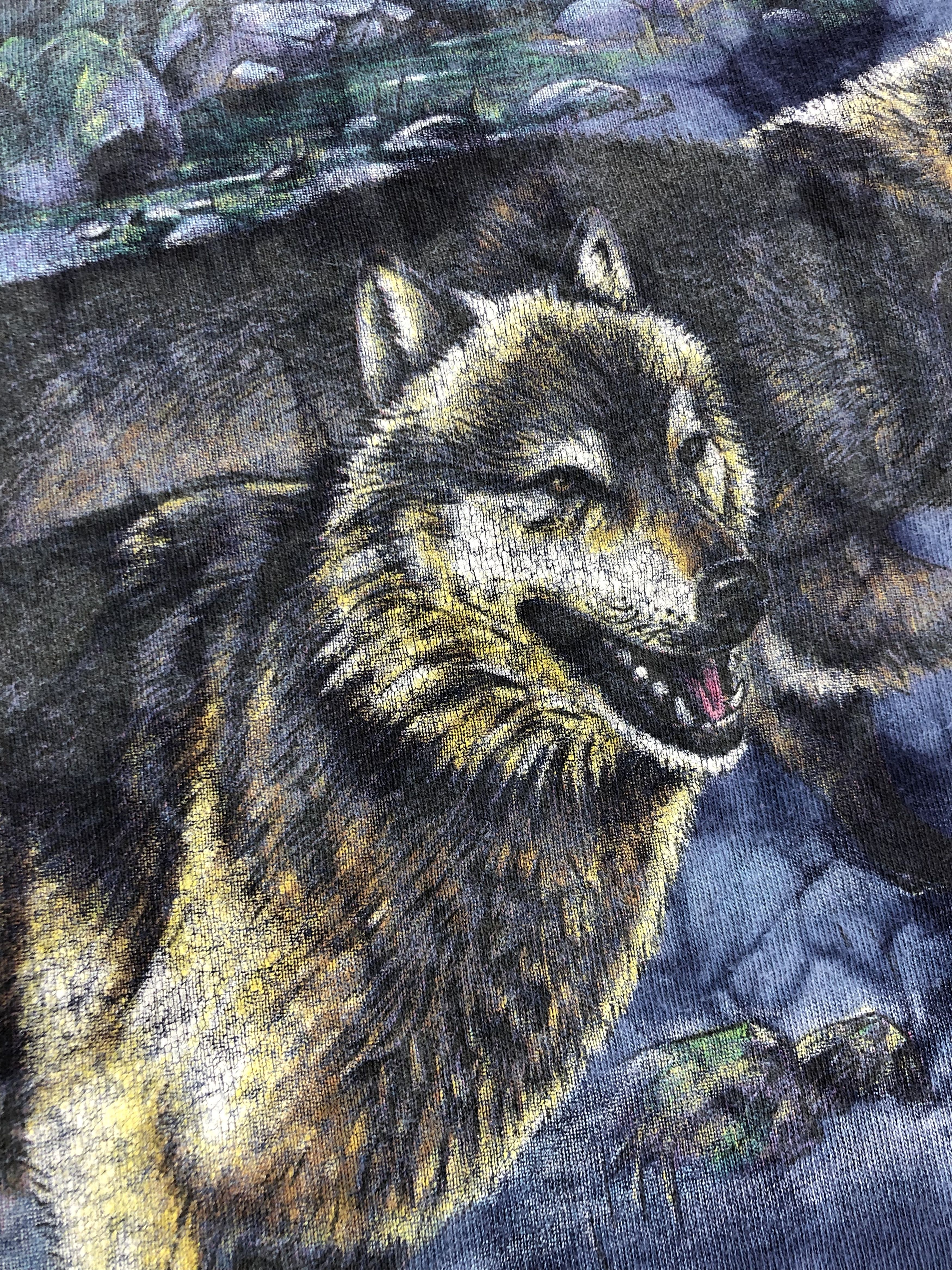 Vintage Vintage 90s Rainforest Cafe Wolf tie dye (Hard Rock Cafe) Size US M / EU 48-50 / 2 - 4 Thumbnail