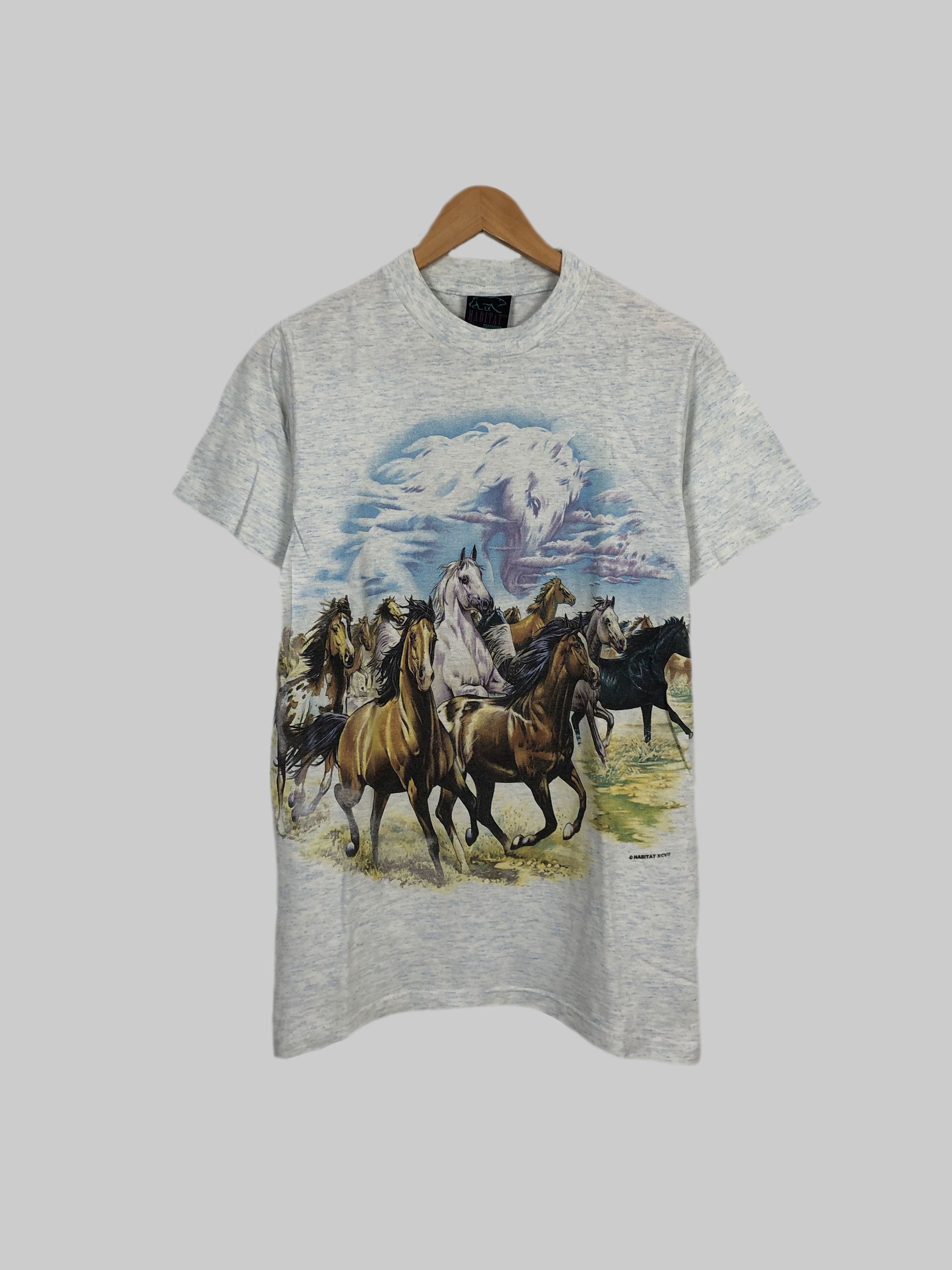Vintage Vintage 1997 Habitat Horse XCVII t-shirt (Wolf Eagles) Size US S / EU 44-46 / 1 - 1 Thumbnail
