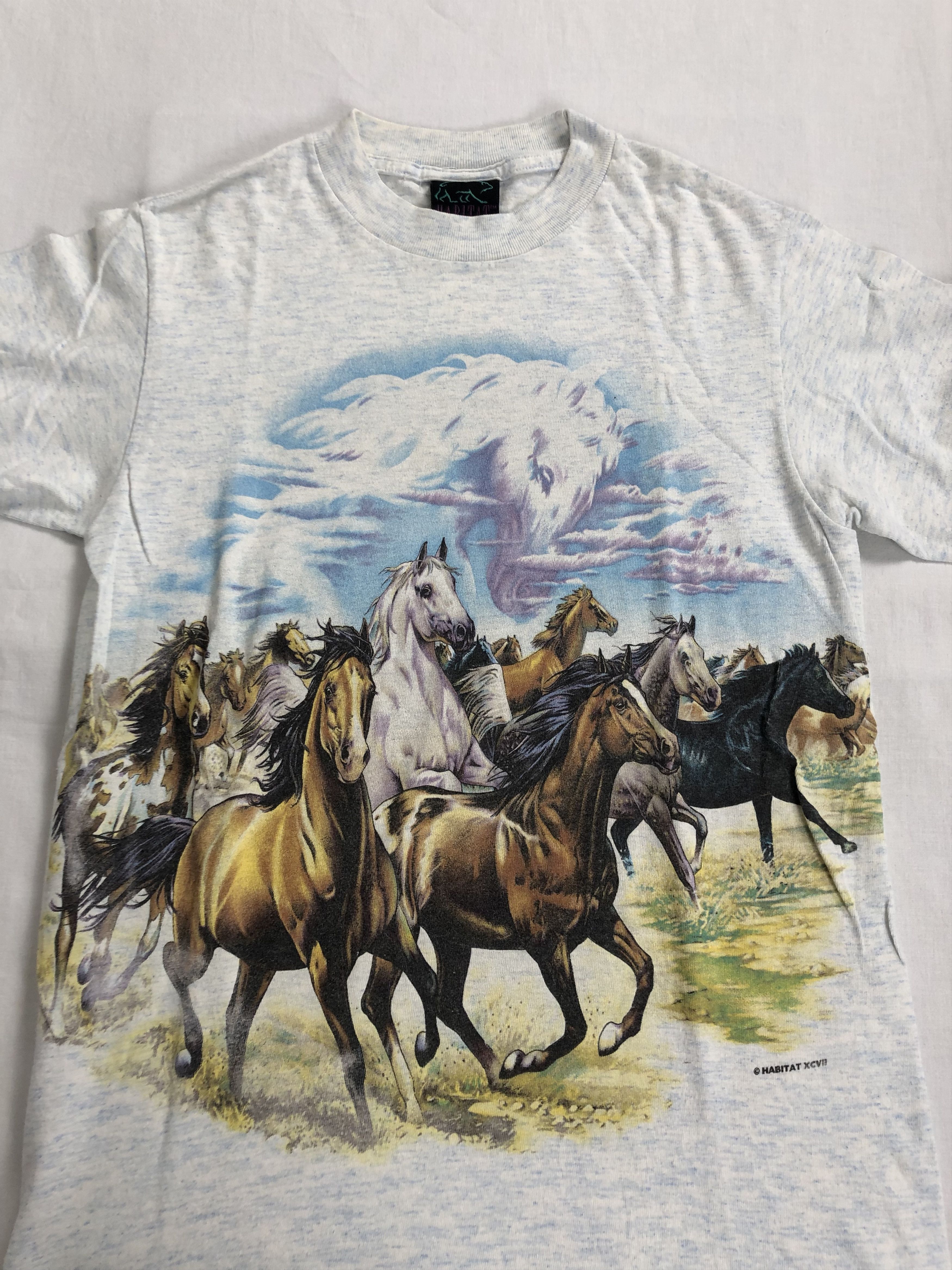 Vintage Vintage 1997 Habitat Horse XCVII t-shirt (Wolf Eagles) Size US S / EU 44-46 / 1 - 3 Thumbnail