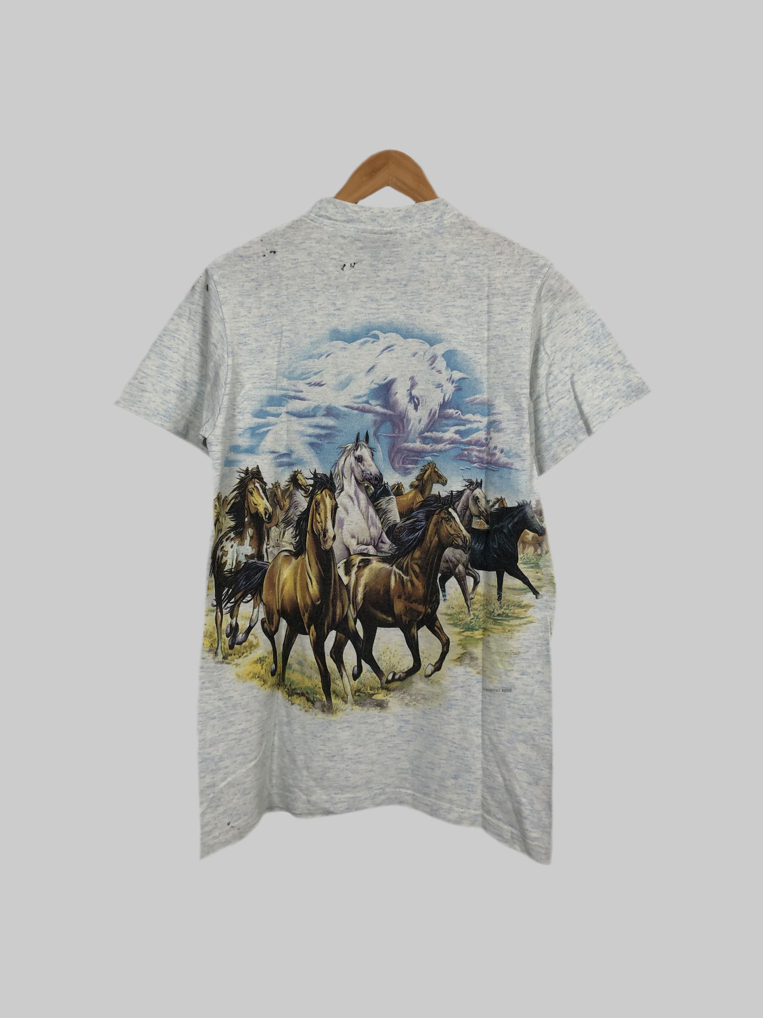 Vintage Vintage 1997 Habitat Horse XCVII t-shirt (Wolf Eagles) Size US S / EU 44-46 / 1 - 2 Thumbnail