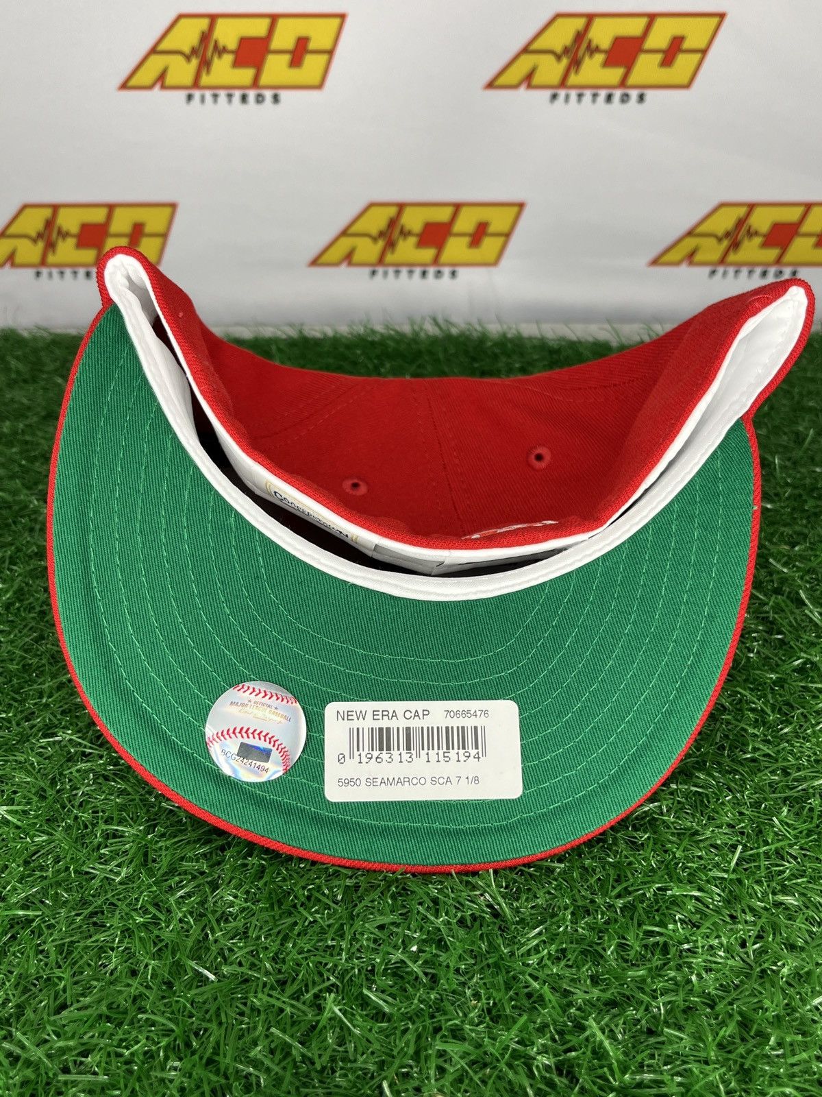 MLB × New Era Mariners 7 1/8 30th anniversary fitted hat red Size ONE SIZE - 4 Thumbnail