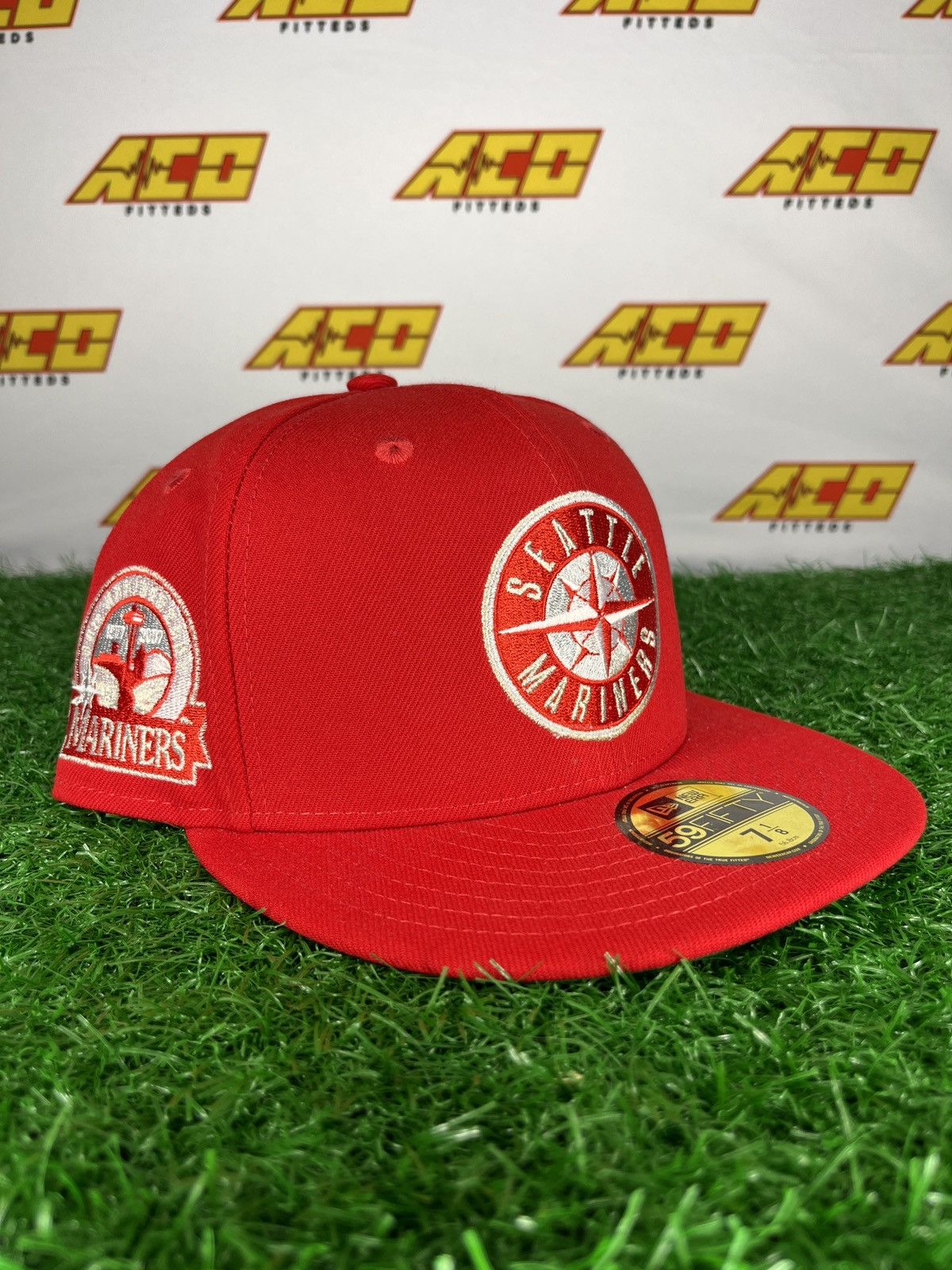 MLB × New Era Mariners 7 1/8 30th anniversary fitted hat red Size ONE SIZE - 1 Thumbnail