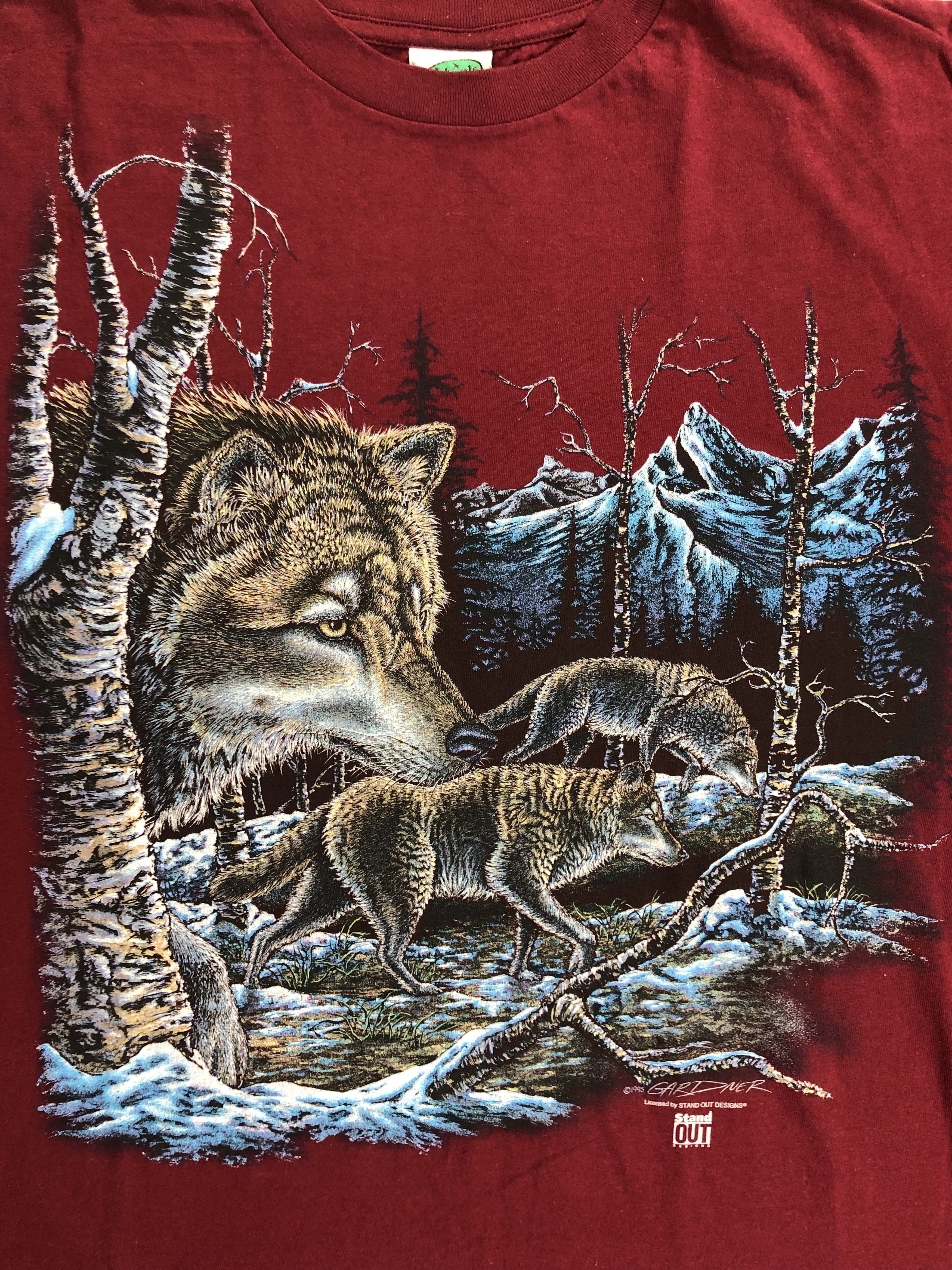 Vintage Vintage 1995 Wolf t-shirt (Sea Oceane Frog Wolf Eagles) Size US XL / EU 56 / 4 - 3 Thumbnail
