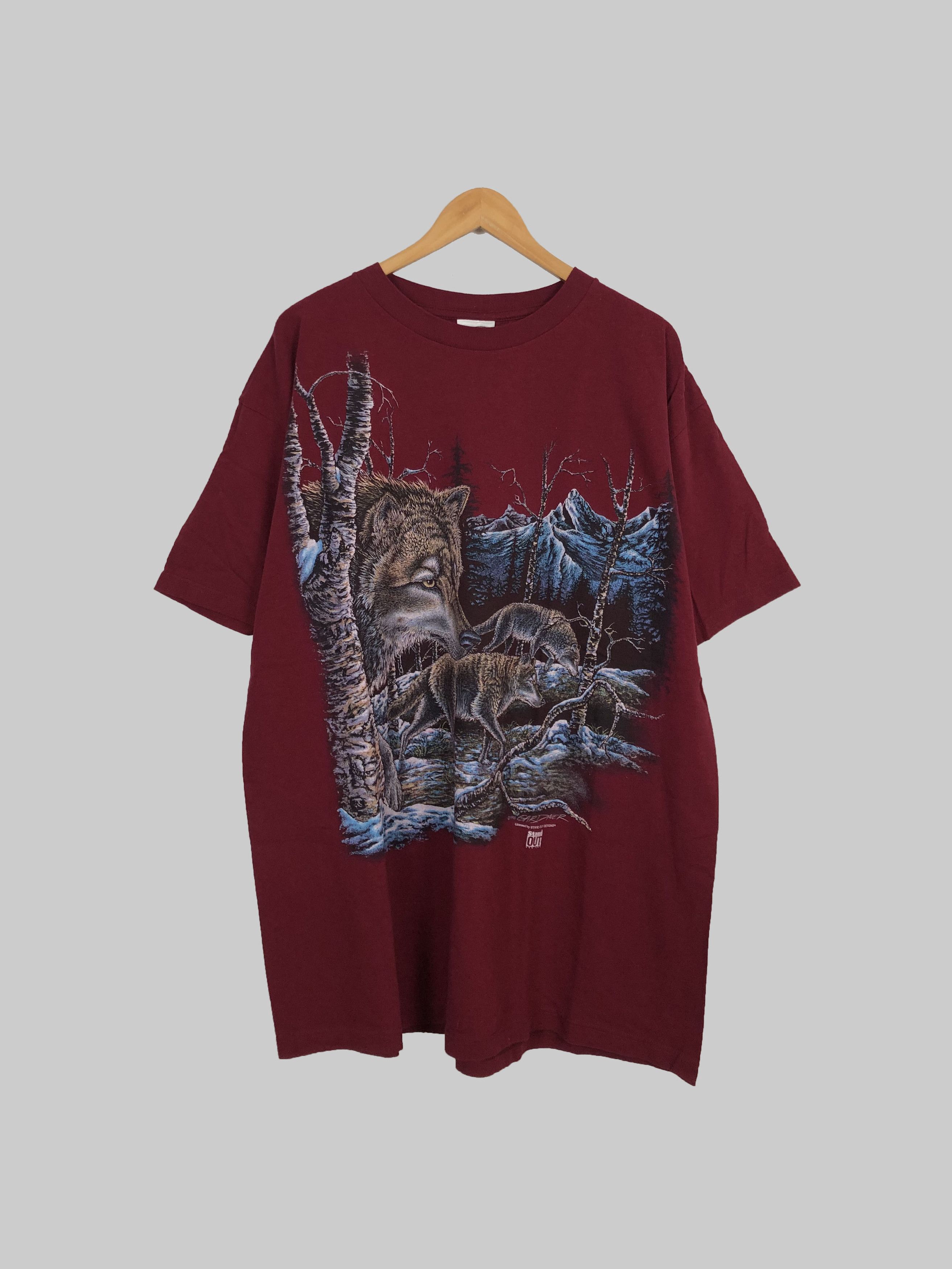 Vintage Vintage 1995 Wolf t-shirt (Sea Oceane Frog Wolf Eagles) Size US XL / EU 56 / 4 - 1 Thumbnail