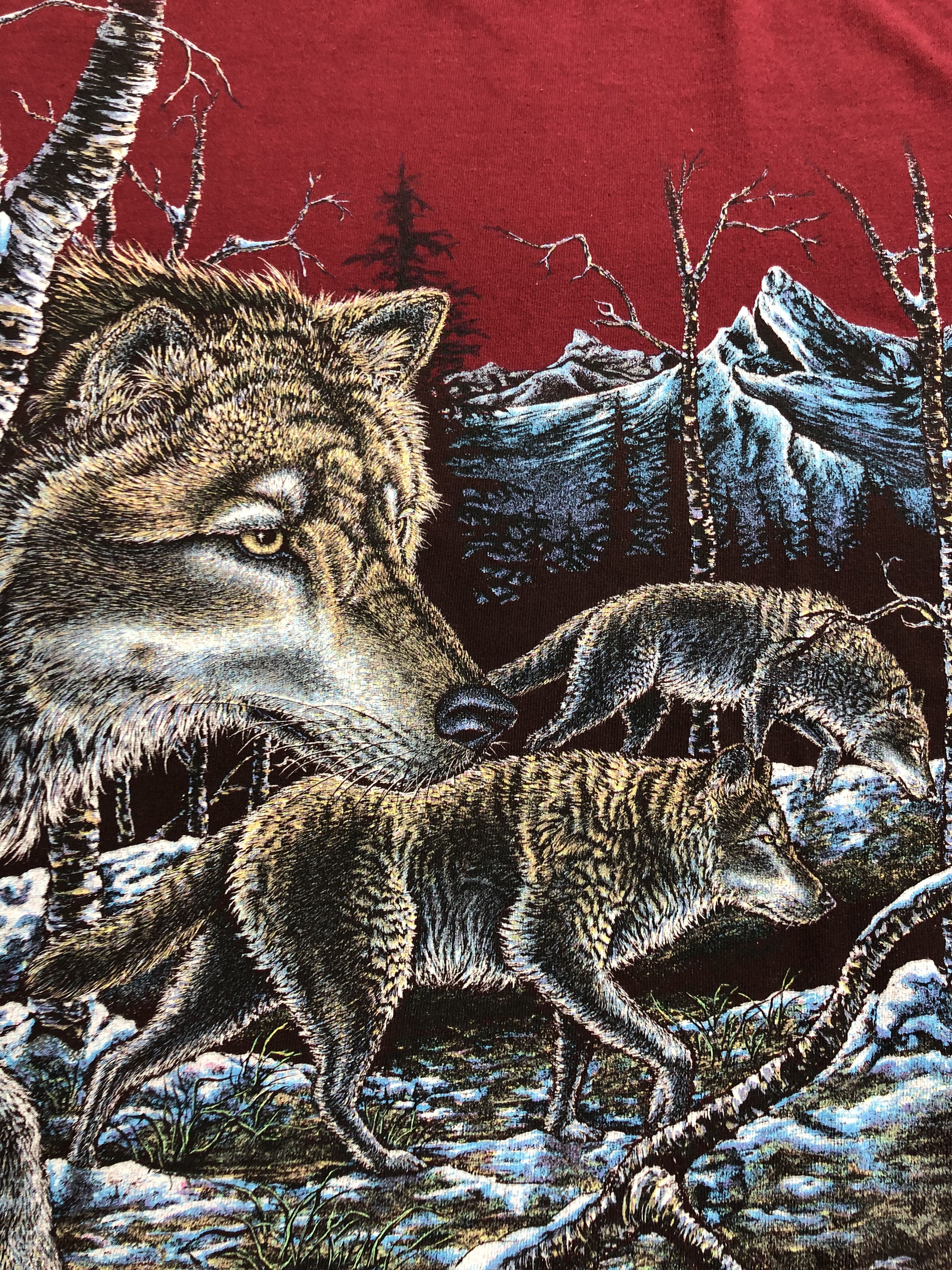 Vintage Vintage 1995 Wolf t-shirt (Sea Oceane Frog Wolf Eagles) Size US XL / EU 56 / 4 - 4 Thumbnail