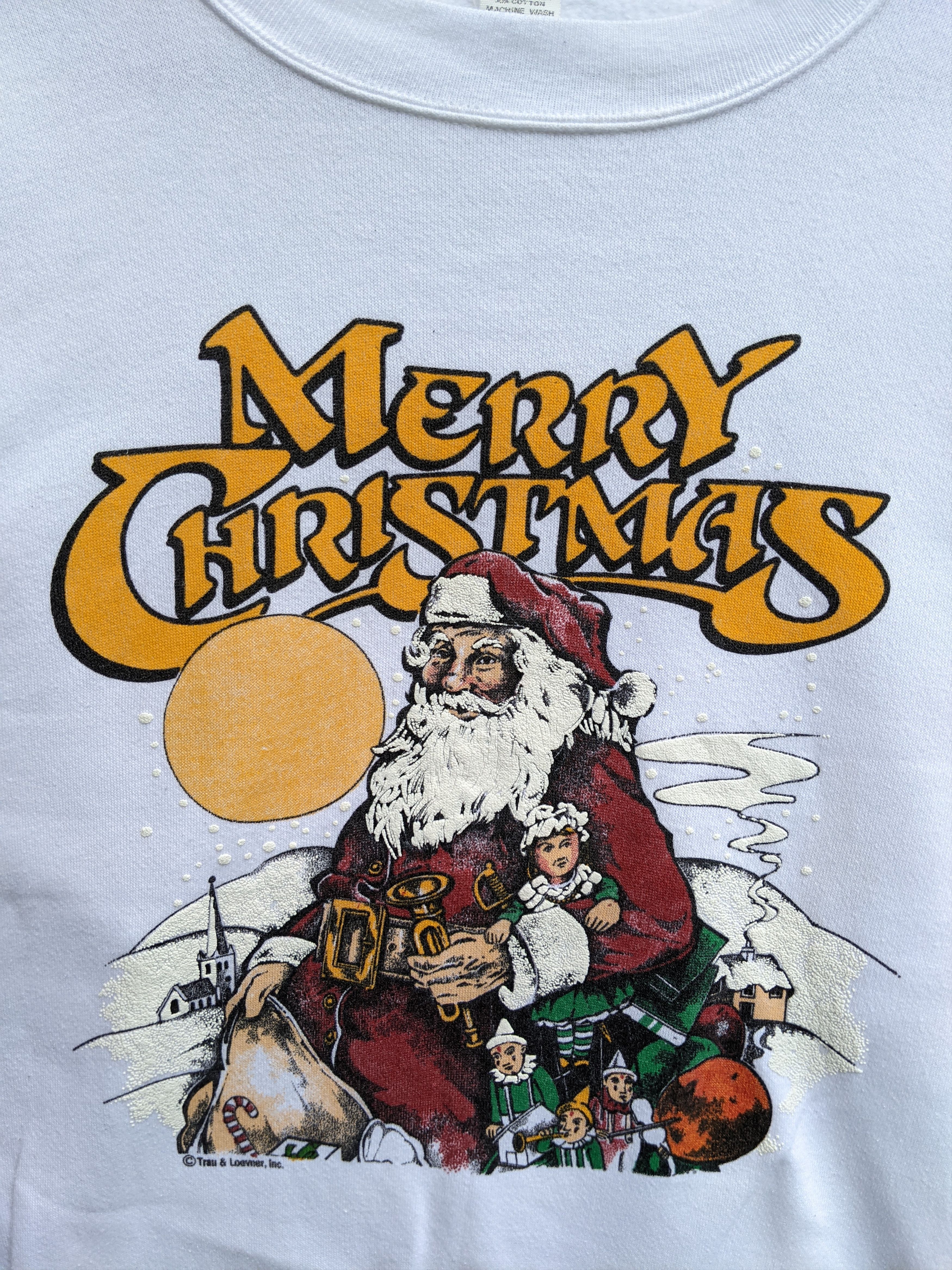 Vintage Vintage Merry Christmas Big Print Sweatshirt Size US M / EU 48-50 / 2 - 3 Thumbnail