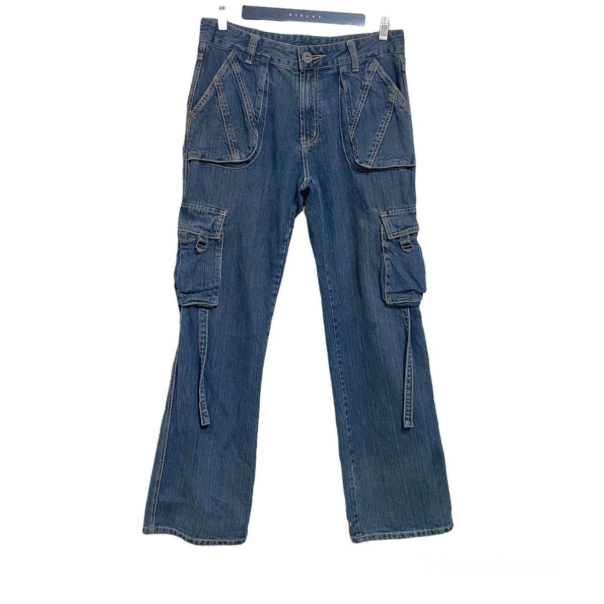 image of Carven Denim Cargo Pants Bondage in Blue, Men's (Size 32)