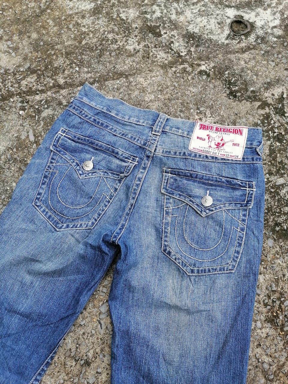 True Religion True Religion Bobby Big T Denim Jeans l Size US 35 - 2 Thumbnail