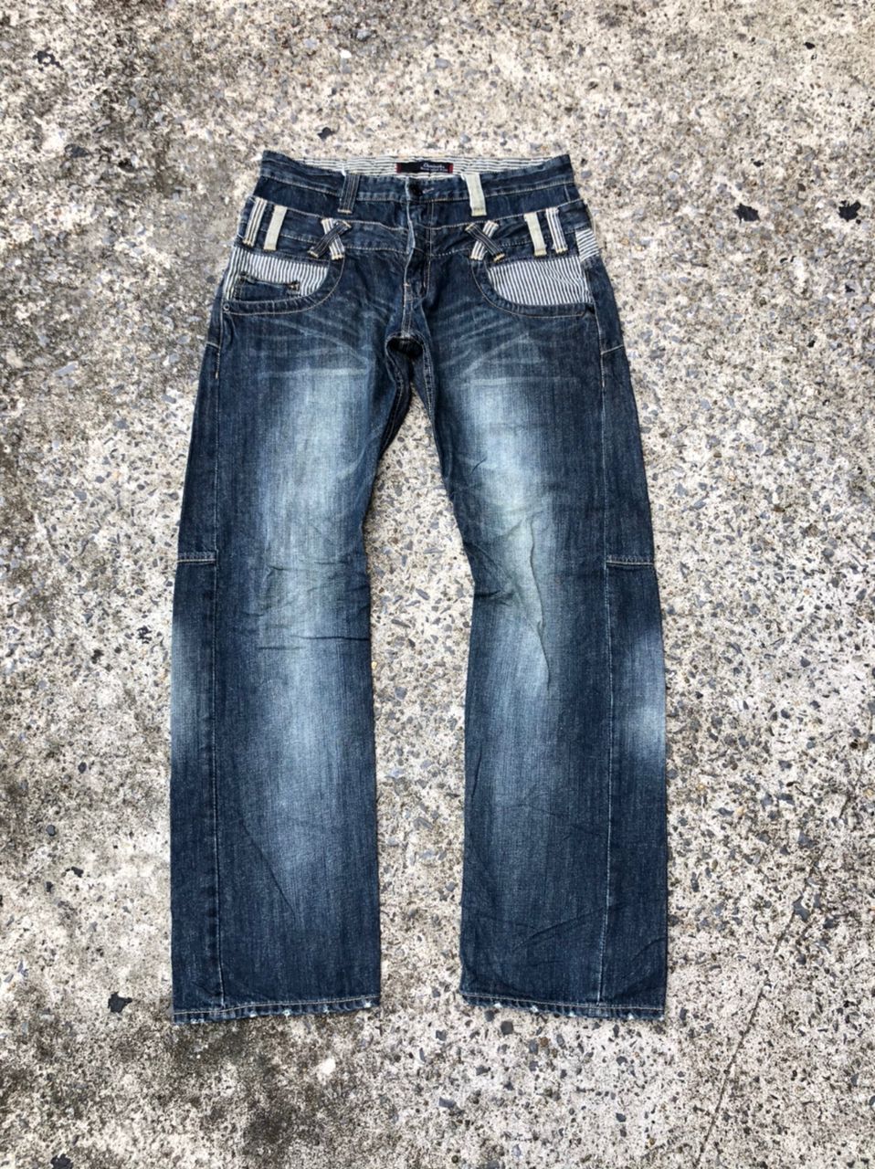 If Six Was Nine × Japanese Brand Dominate Handcrafted Double Waist Denim Jeans Size US 31 - 1 Thumbnail