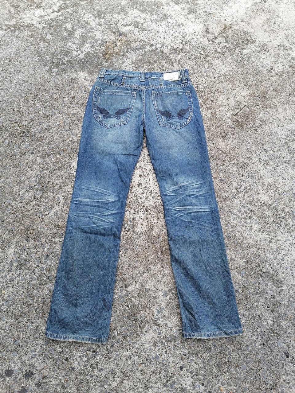 image of Robins Jeans Embroidered Denim Jeans in Dark Denim, Men's (Size 30)