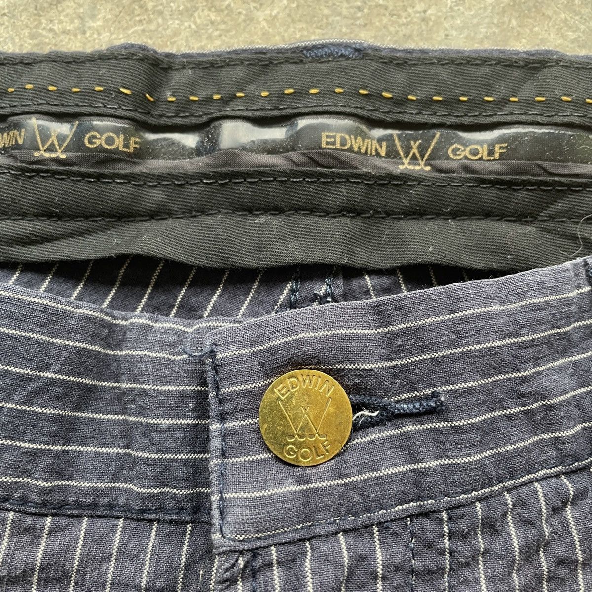 Edwin × Japanese Brand × Purple 9 Pocket🔥 Vintage Edwin Golf Faded Striped Cargo Pants W31 Size US 31 - 7 Thumbnail