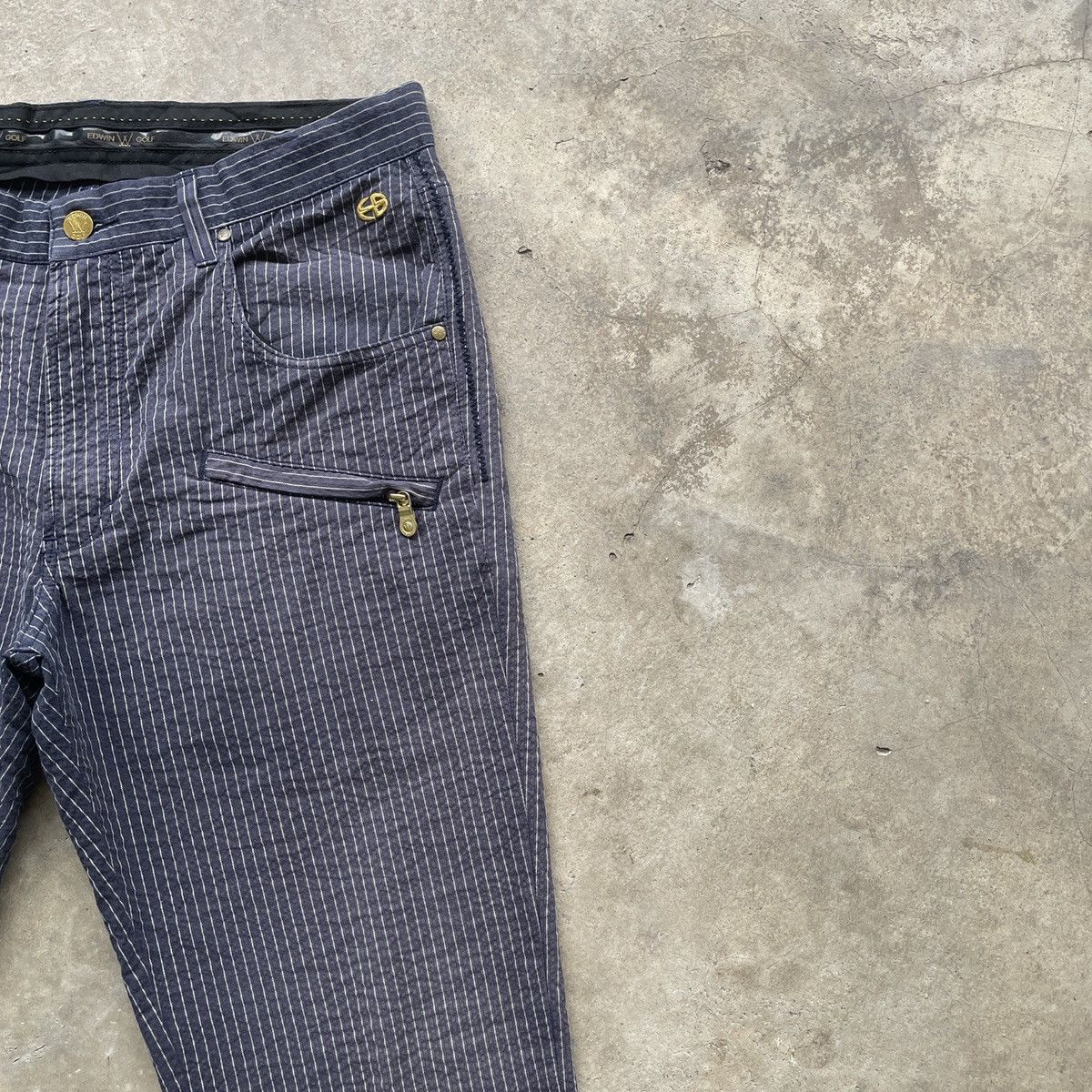 Edwin × Japanese Brand × Purple 9 Pocket🔥 Vintage Edwin Golf Faded Striped Cargo Pants W31 Size US 31 - 6 Thumbnail