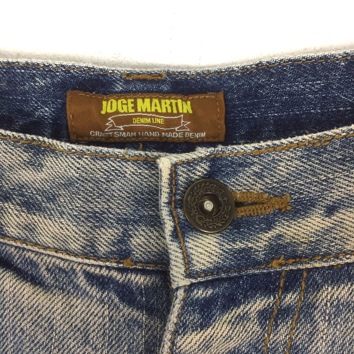 Japanese Brand 🔥M13 Joge martin distressed jeans nice design Size US 32 / EU 48 - 3 Thumbnail