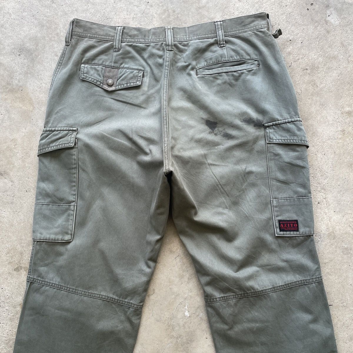 Vintage Vintage Azito Faded/Stain/Dirty Tactical Cargo Pants W34 Size US 34 / EU 50 - 11 Thumbnail