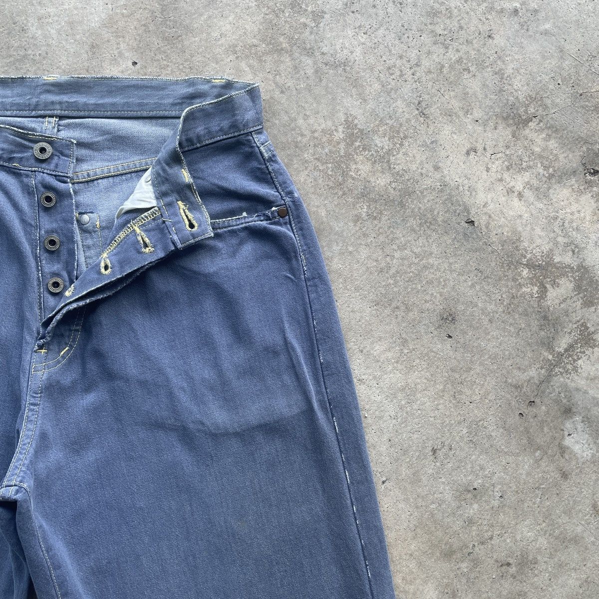 Japanese Brand Vintage Motor Oil Faded Blue Trousers Casual Pants W30 Size US 30 / EU 46 - 6 Thumbnail