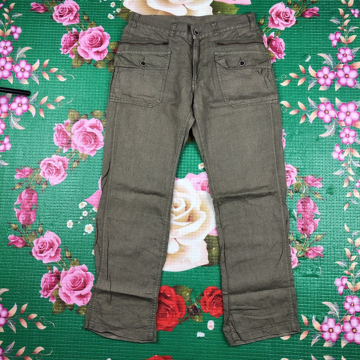 Japanese Brand × Journal Standard Jurnal standard cargo pants pocket 100% hemp army style Size US 32 / EU 48 - 1 Thumbnail