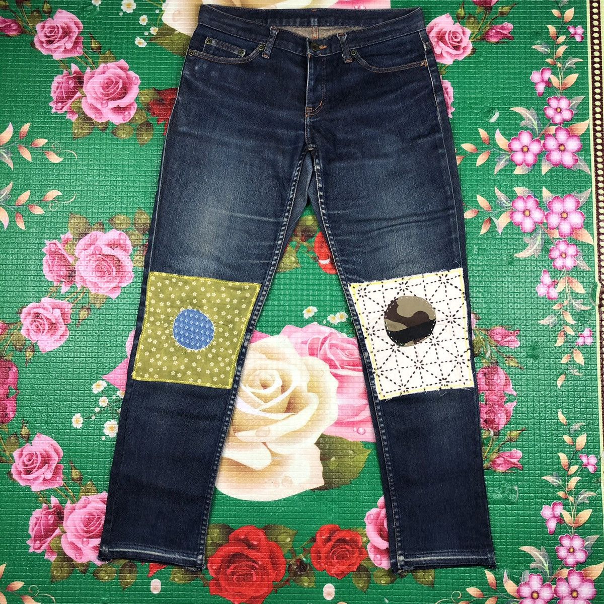 Hysteric Glamour × Japanese Brand Hysteric glamour jeans skinny ancle leg patchwork sashiko Size US 32 / EU 48 - 1 Thumbnail