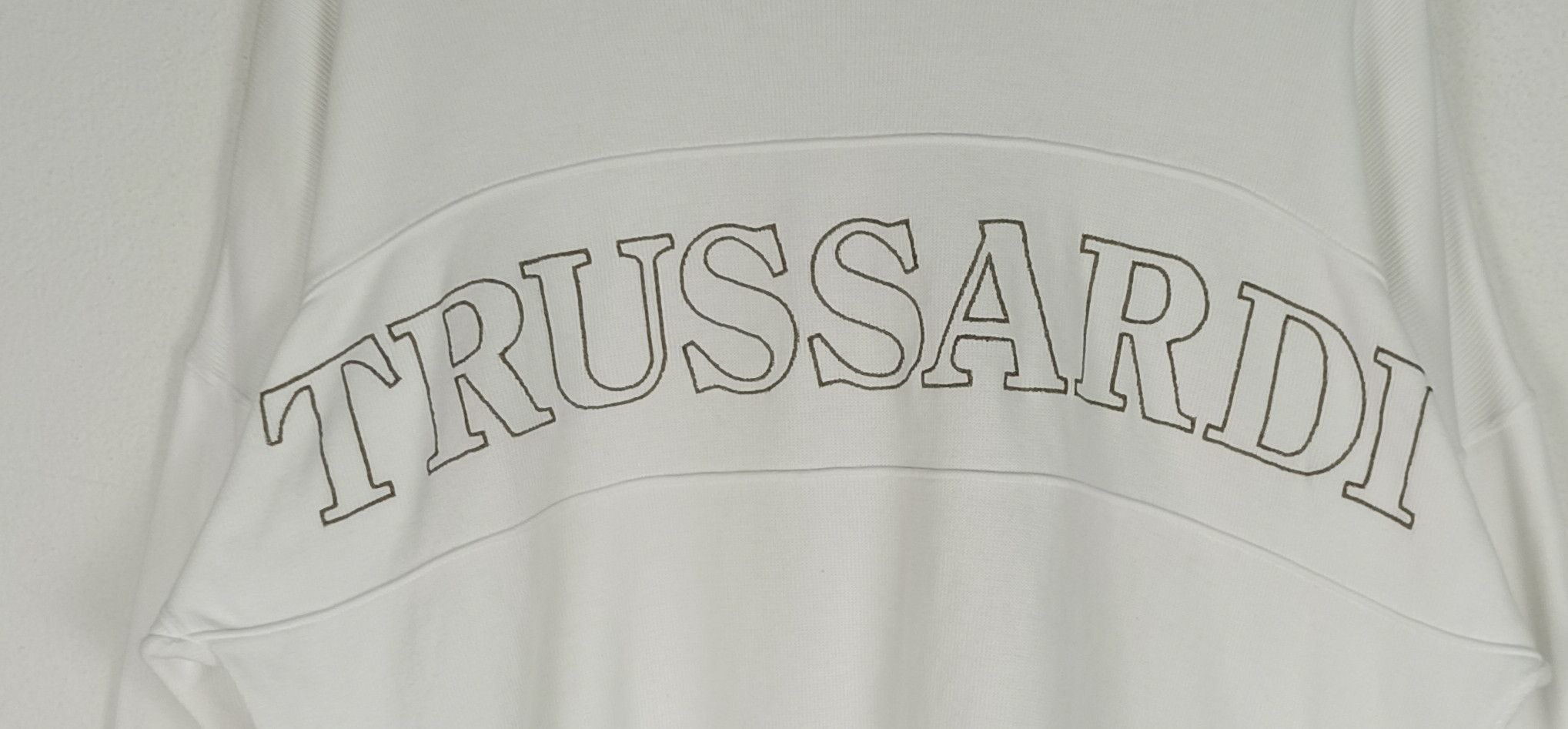 Trussardi 🔥STEALS🔥 Trussardi White Sweatshirt Big Logo Size US L / EU 52-54 / 3 - 3 Thumbnail
