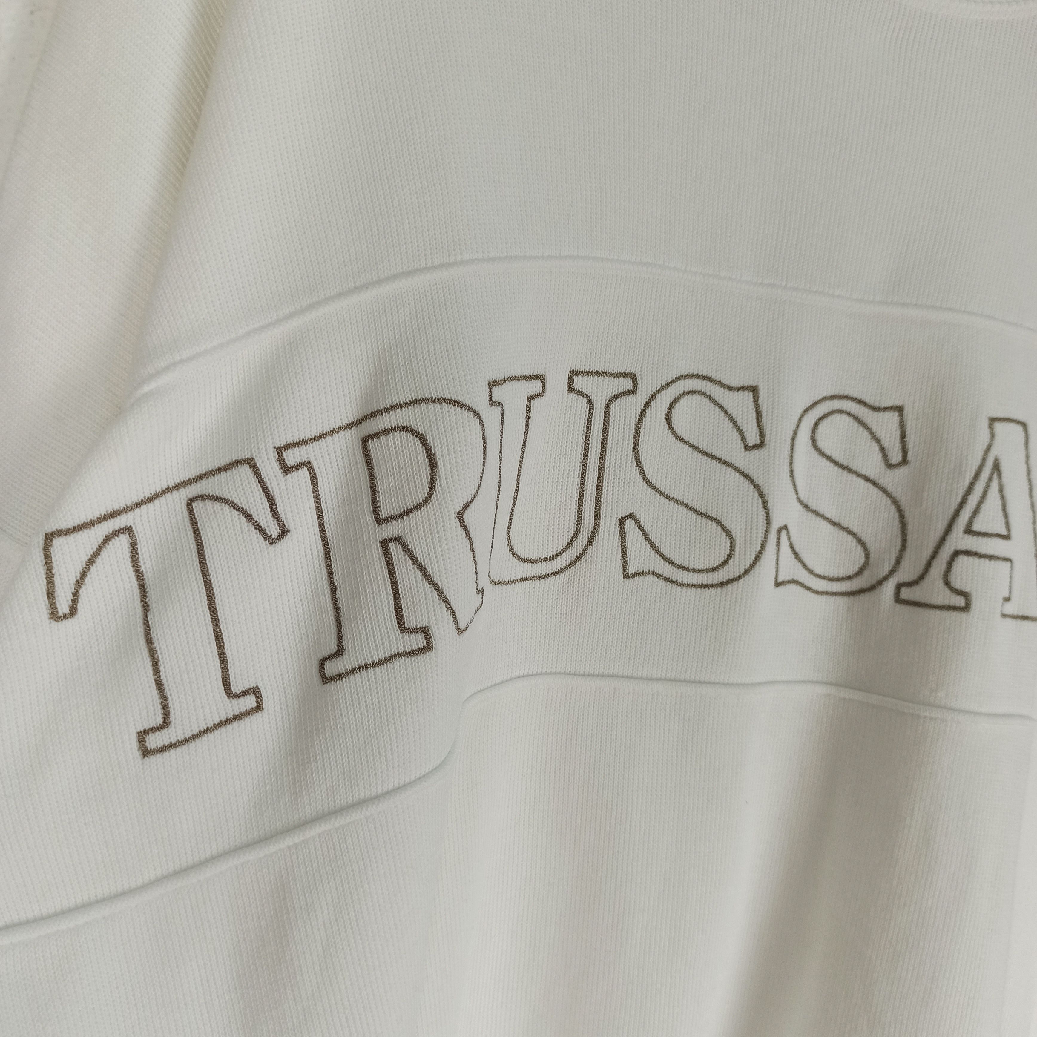 Trussardi 🔥STEALS🔥 Trussardi White Sweatshirt Big Logo Size US L / EU 52-54 / 3 - 4 Thumbnail
