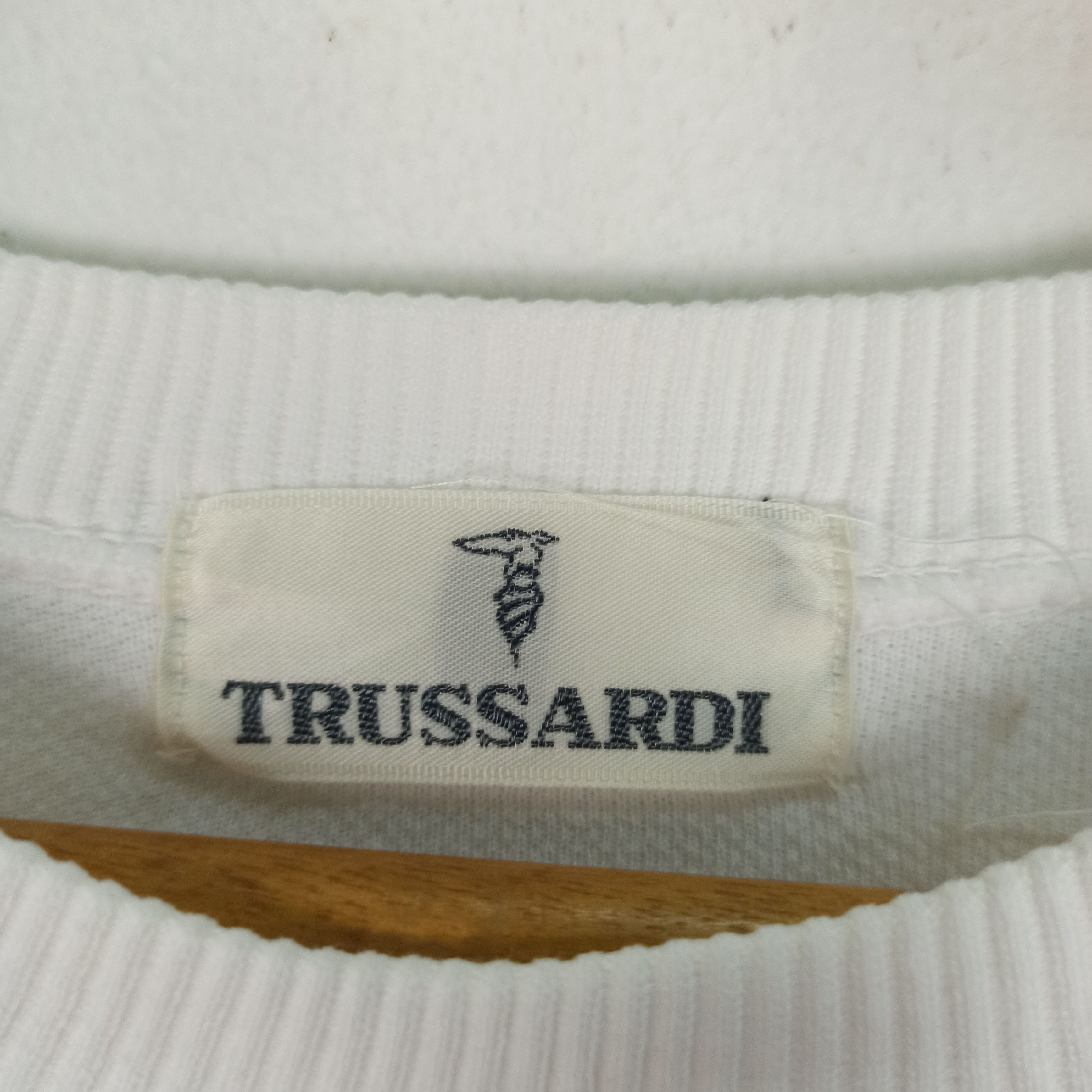 Trussardi 🔥STEALS🔥 Trussardi White Sweatshirt Big Logo Size US L / EU 52-54 / 3 - 8 Thumbnail