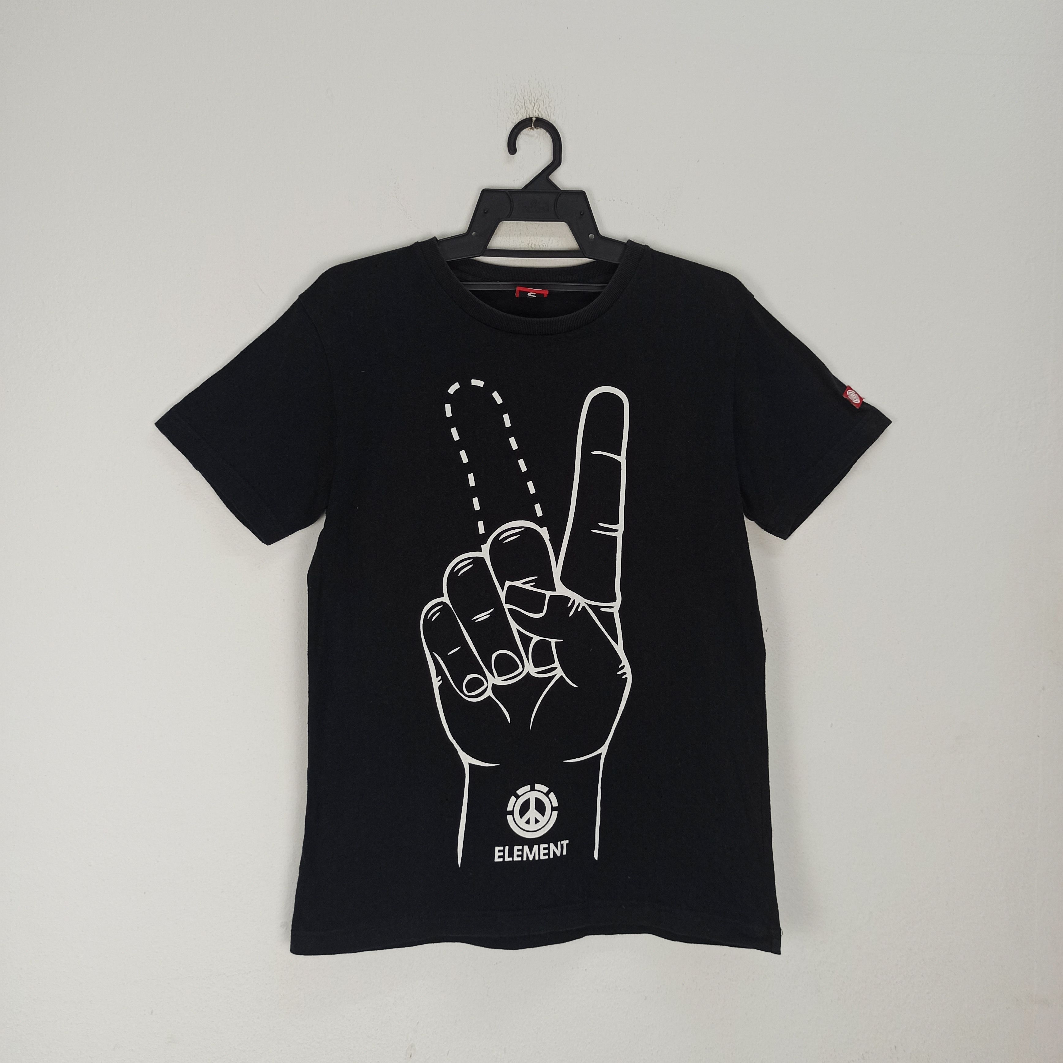 image of Element Peace Big Logo T-Shirt in Black, Men's (Size Small)