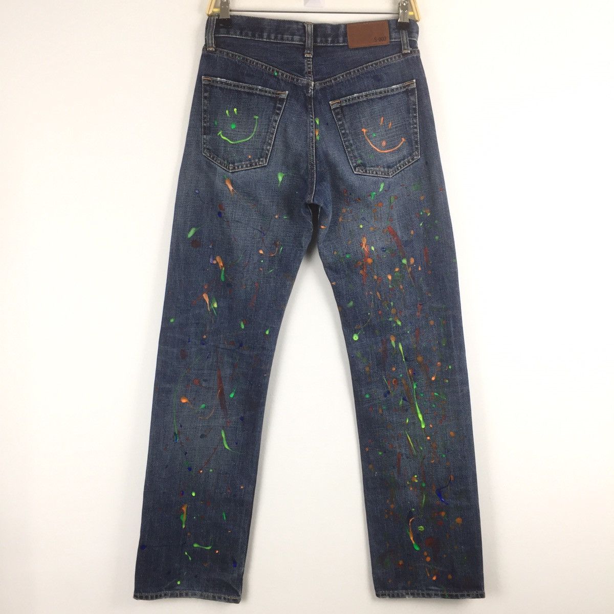 Japanese Brand Uniqlo custom made paint art smiley design Size US 31 - 1 Thumbnail