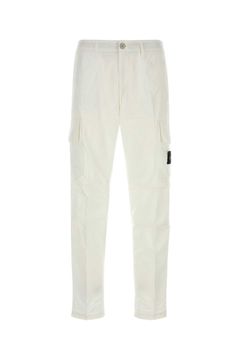 Stone Island White Cargo Pants | Grailed