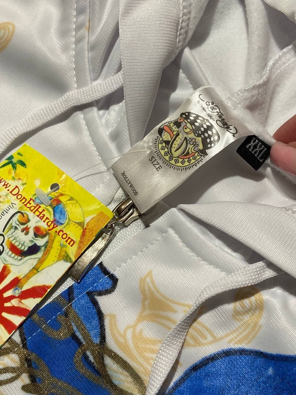 Christian Audigier Vintage Christian Audigier Ed Hardy Track Jacket Hooded Y2K Size US L / EU 52-54 / 3 - 4 Thumbnail
