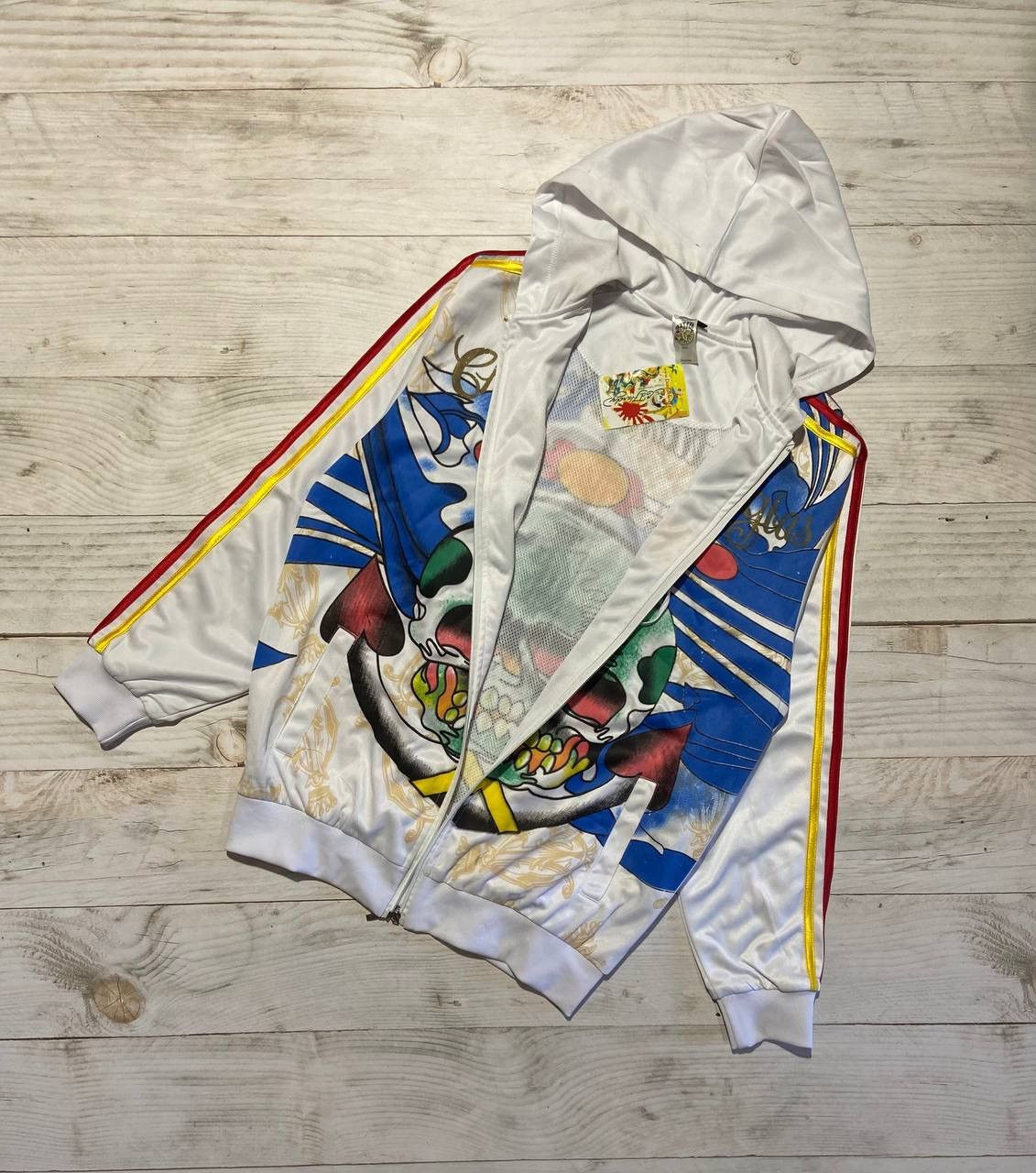 Christian Audigier Vintage Christian Audigier Ed Hardy Track Jacket Hooded Y2K Size US L / EU 52-54 / 3 - 14 Thumbnail