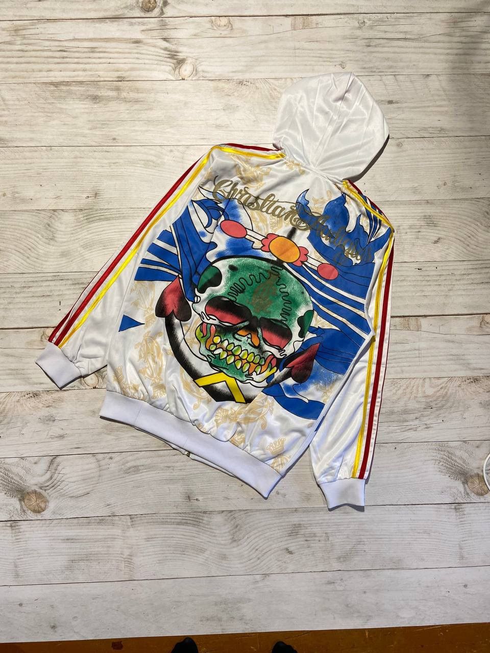 Christian Audigier Vintage Christian Audigier Ed Hardy Track Jacket Hooded Y2K Size US L / EU 52-54 / 3 - 16 Thumbnail