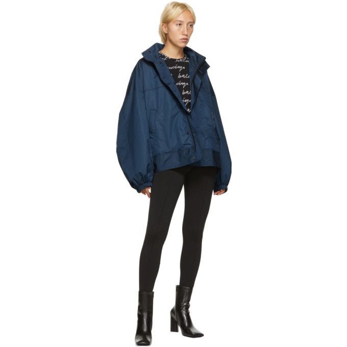 Balenciaga Balenciaga Blue Upside Down Windbreaker Jacket Size US M / EU 48-50 / 2 - 9 Thumbnail
