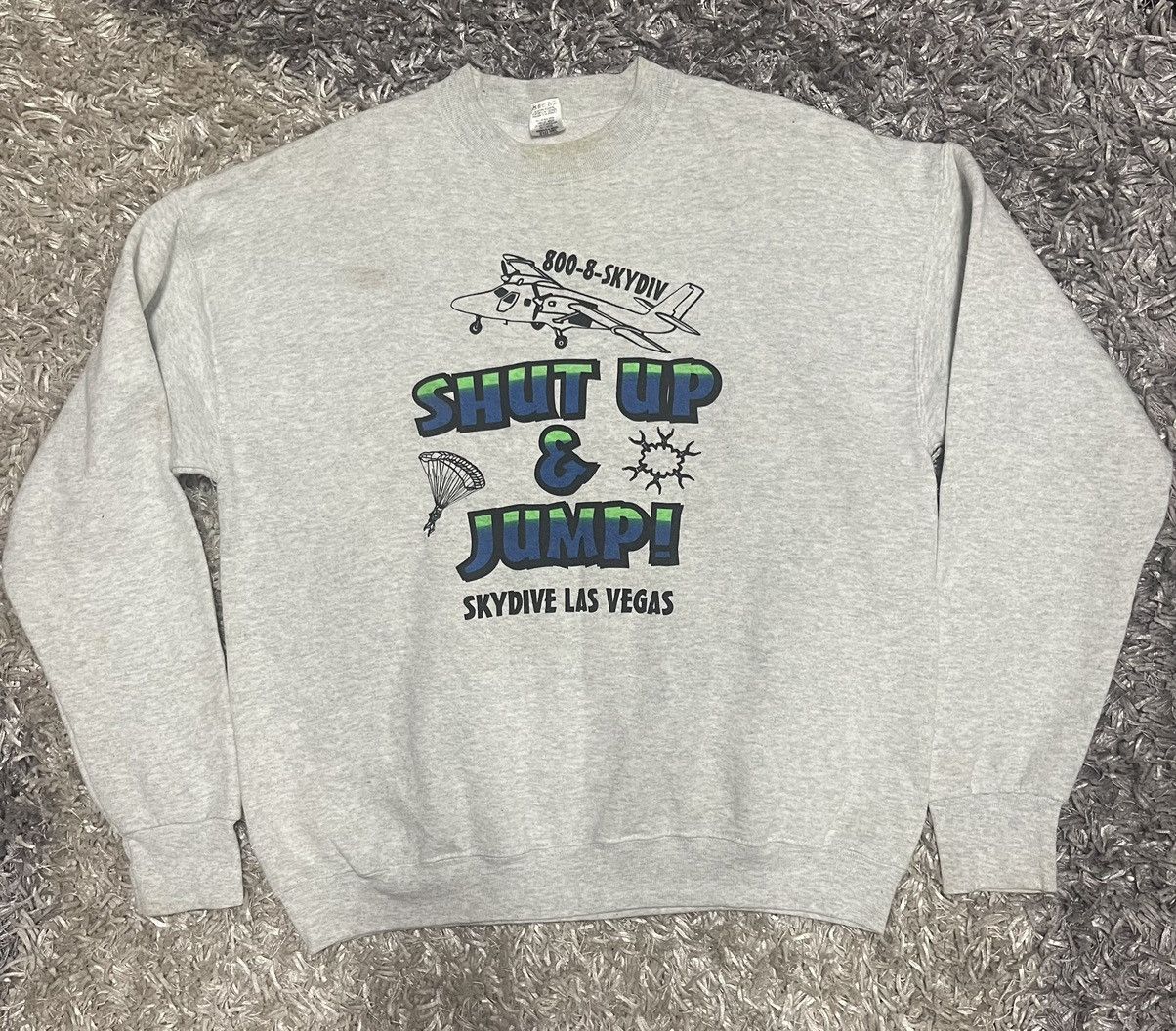 Vintage VINTAGE SHUT UP 90s SWEATSHIRT Size US L / EU 52-54 / 3 - 1 Thumbnail