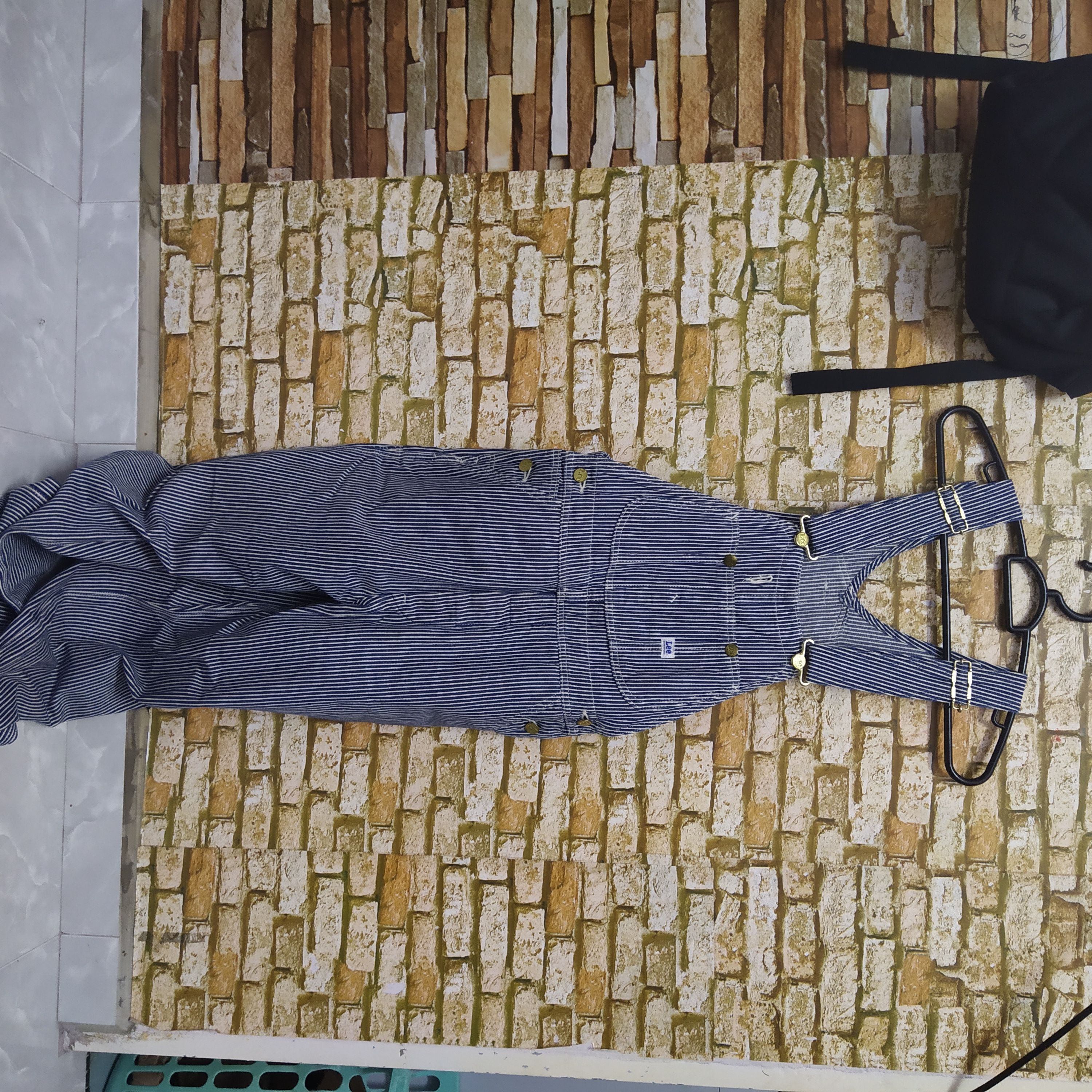 〜70s KEY Vintage Hickory Stripe Overalls Striped Bib Overalls for Men - KEY Apparel