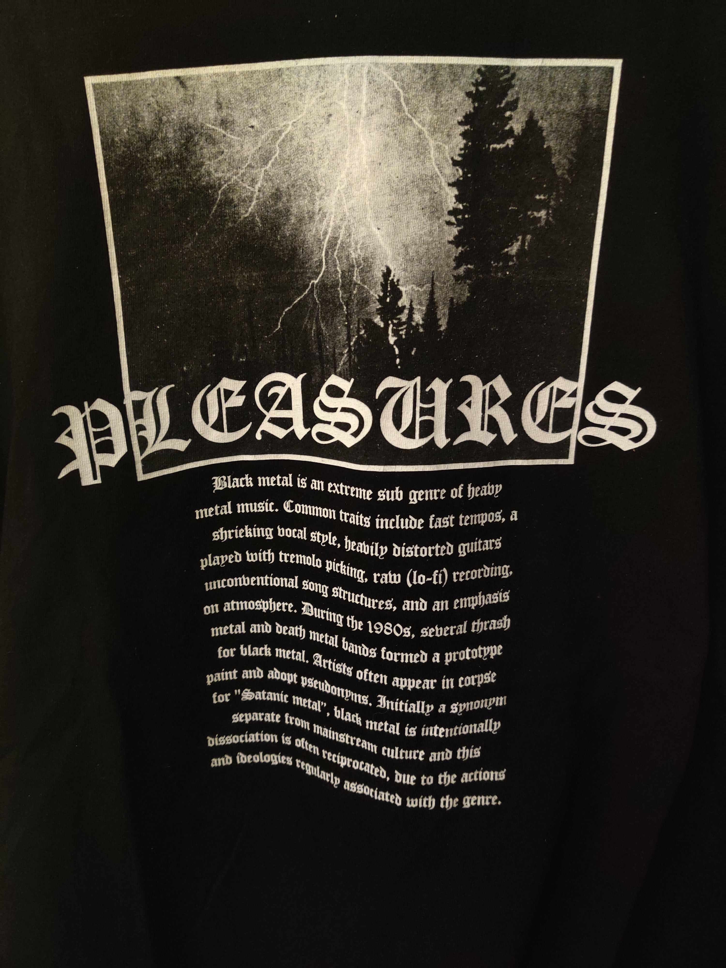 Pleasures Pleasures Black Metal Tee Shirt Size US M / EU 48-50 / 2 - 2 Thumbnail
