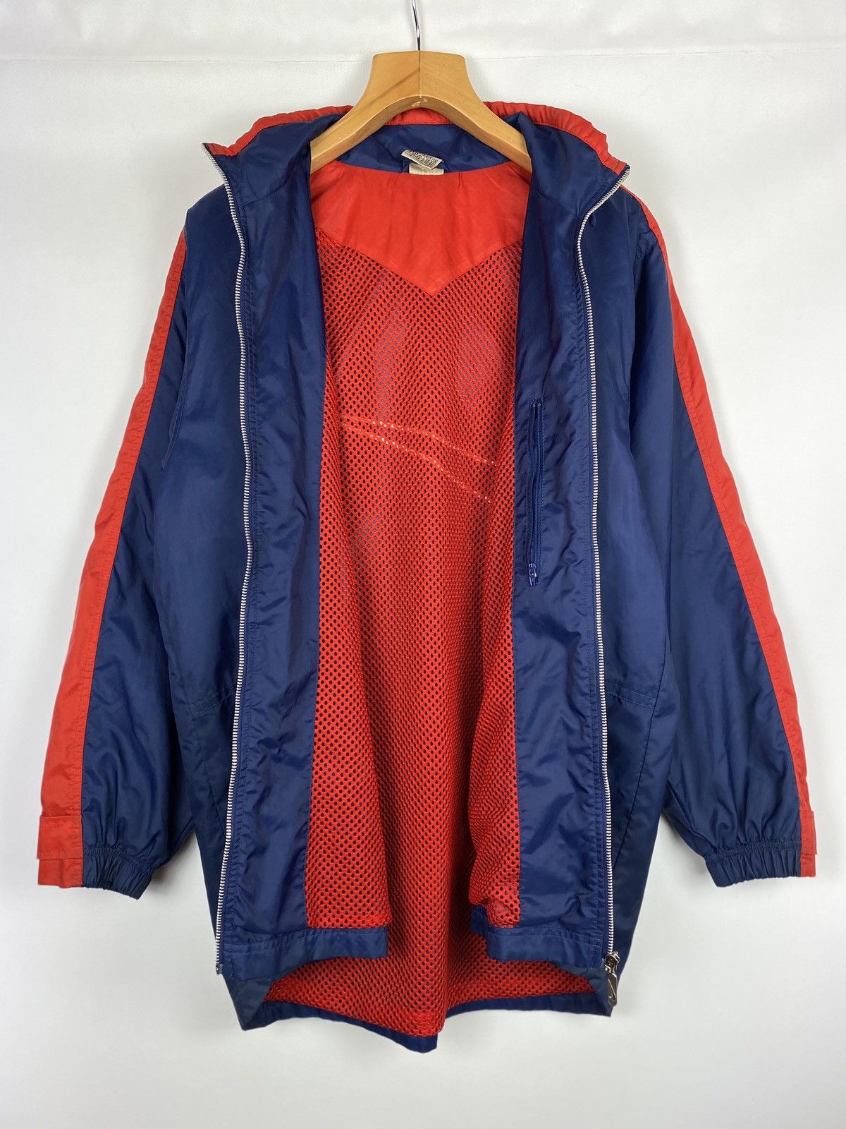 Nike × Vintage VTG Nike big back swoosh full zip hooded windbreaker jacket Size US M / EU 48-50 / 2 - 17 Thumbnail