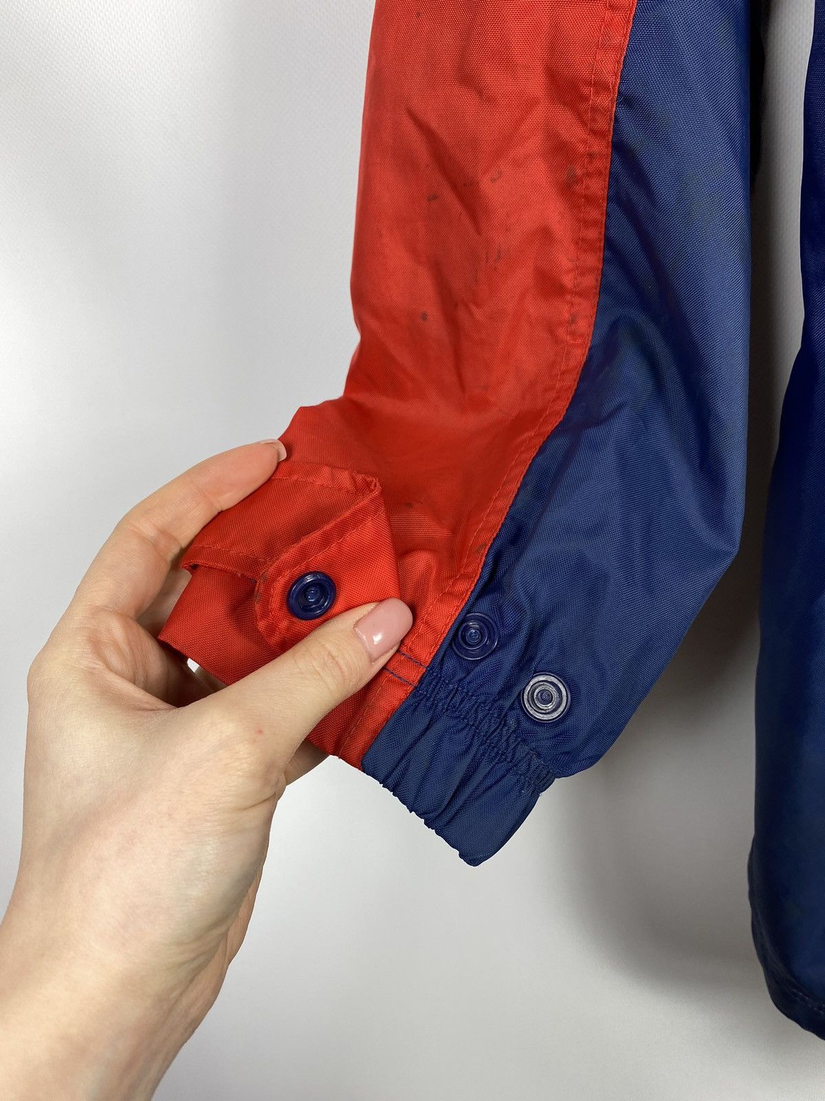 Nike × Vintage VTG Nike big back swoosh full zip hooded windbreaker jacket Size US M / EU 48-50 / 2 - 16 Thumbnail