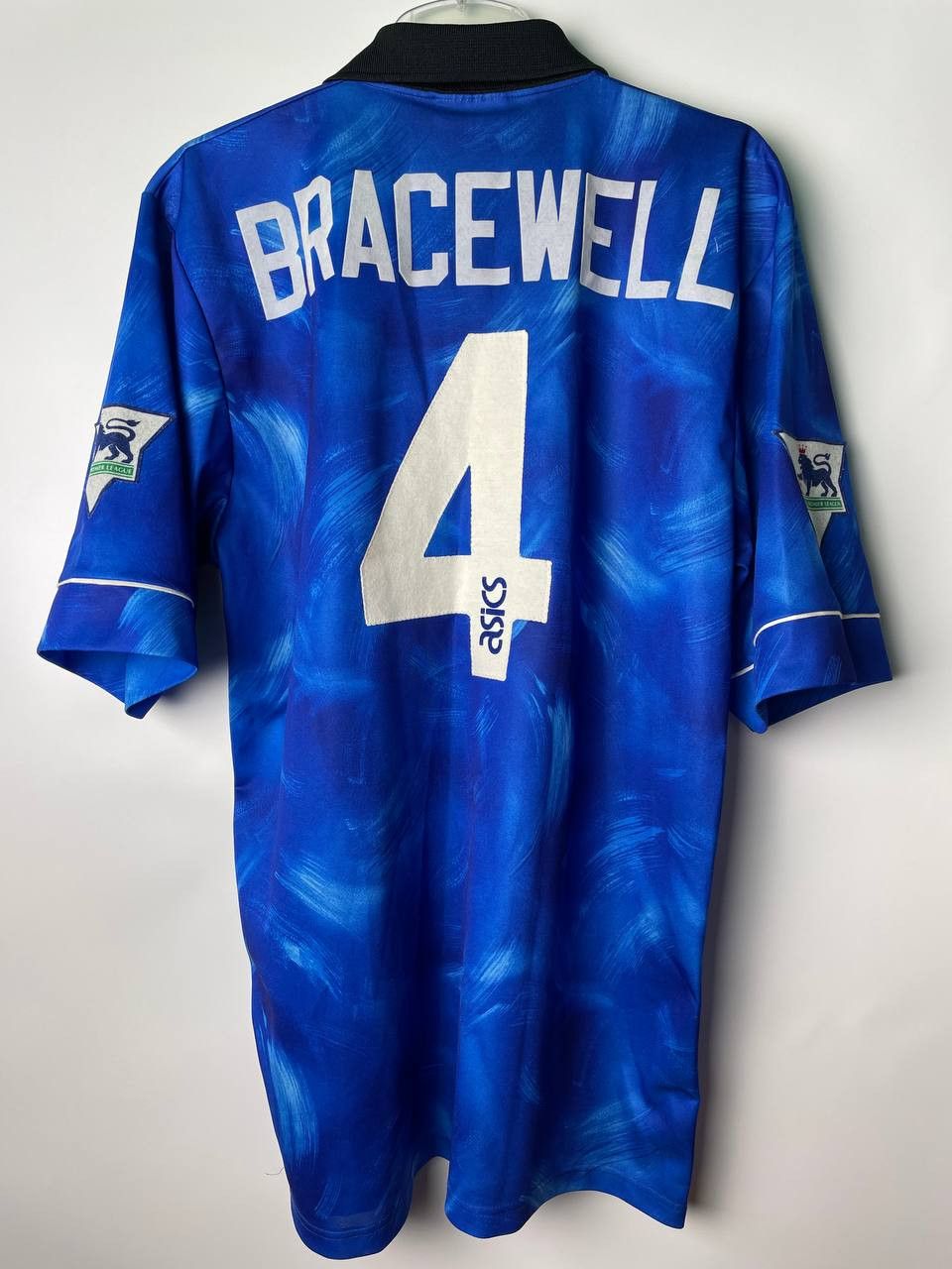 Asics × Vintage 1993 Newcastle United Match Issue Away Shirt Bracewell #4 Size US L / EU 52-54 / 3 - 2 Thumbnail