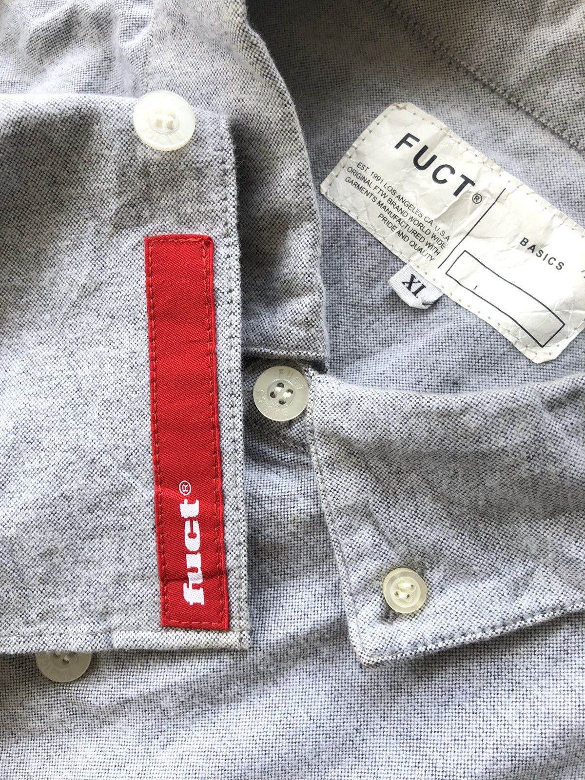 FUCT GRAIL🔥90s Fuct 🇺🇸 Prada Red Lining Skater B/D Shirt Size US M / EU 48-50 / 2 - 2 Thumbnail